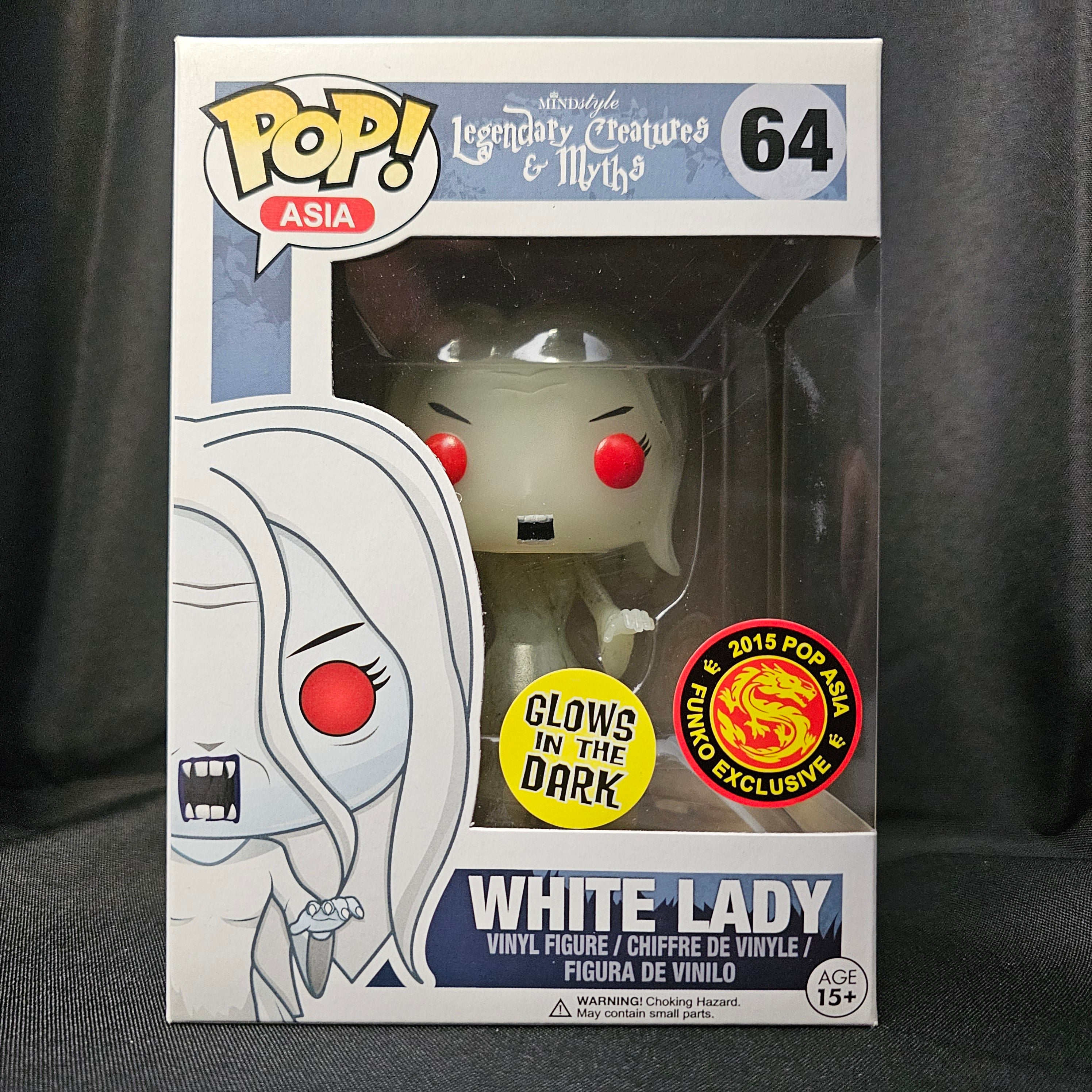 Asia Pop! Glow in the Dark White Lady Vinyl Figure - Legendary Creatures & Myths Collectible #64 - Perfect for Anime Fans, Horror Collectors & Home Decor