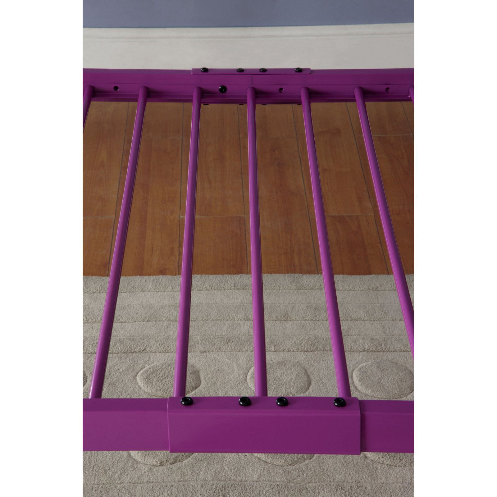 Furniture of America Tori Metal Youth Bed - Full Size Orange Metal Frame for Kids & Teens - Perfect for Bedrooms, Dorms & Guest Rooms