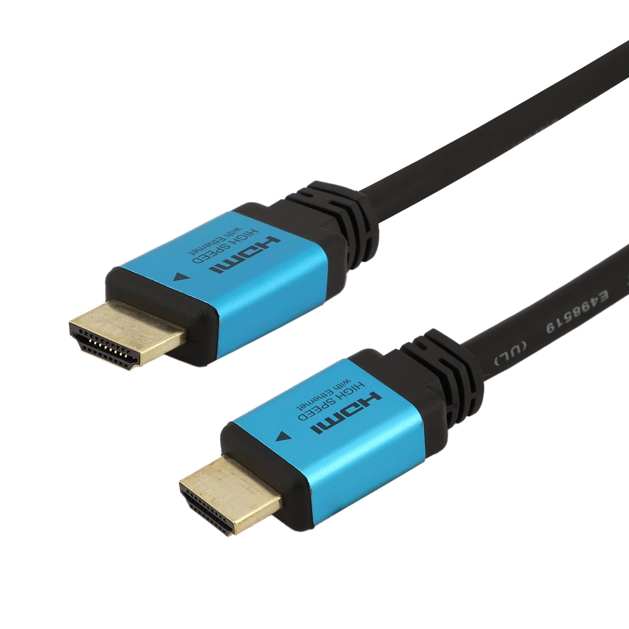 Premium C&E Ultra HDMI Cable 15ft (Blue) - 4K@60Hz, 3D, 18Gbps High Speed with Ethernet - HDMI 2.0 Certified for TV, Gaming, Home Theater & Streaming Devices - Perfect for PS5, Xbox, Roku, Apple TV & Projectors