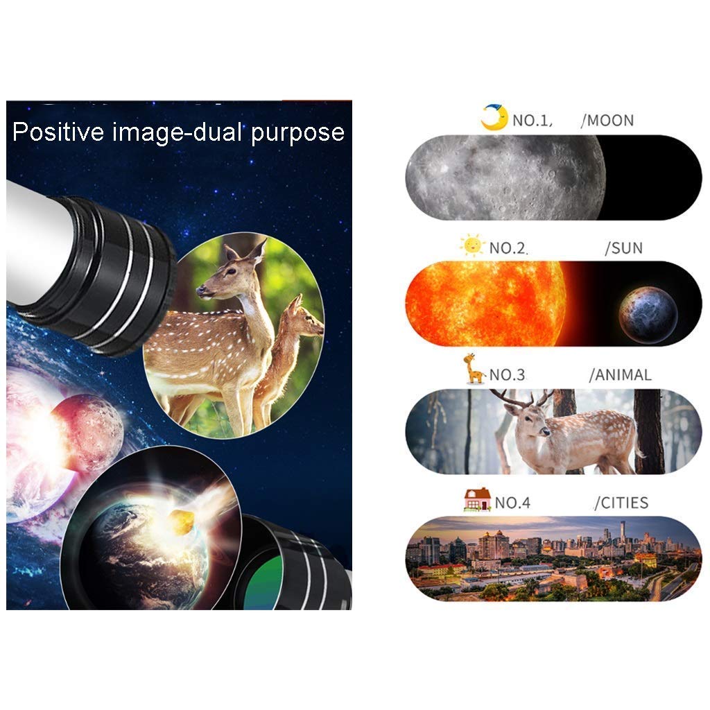 JWQPAD 70mm Aperture Refractor Telescope for Kids & Adults - Portable Travel & Astronomical Telescope with Tripod & Carry Bag - Perfect for Stargazing, Bird Watching, and Outdoor Adventures