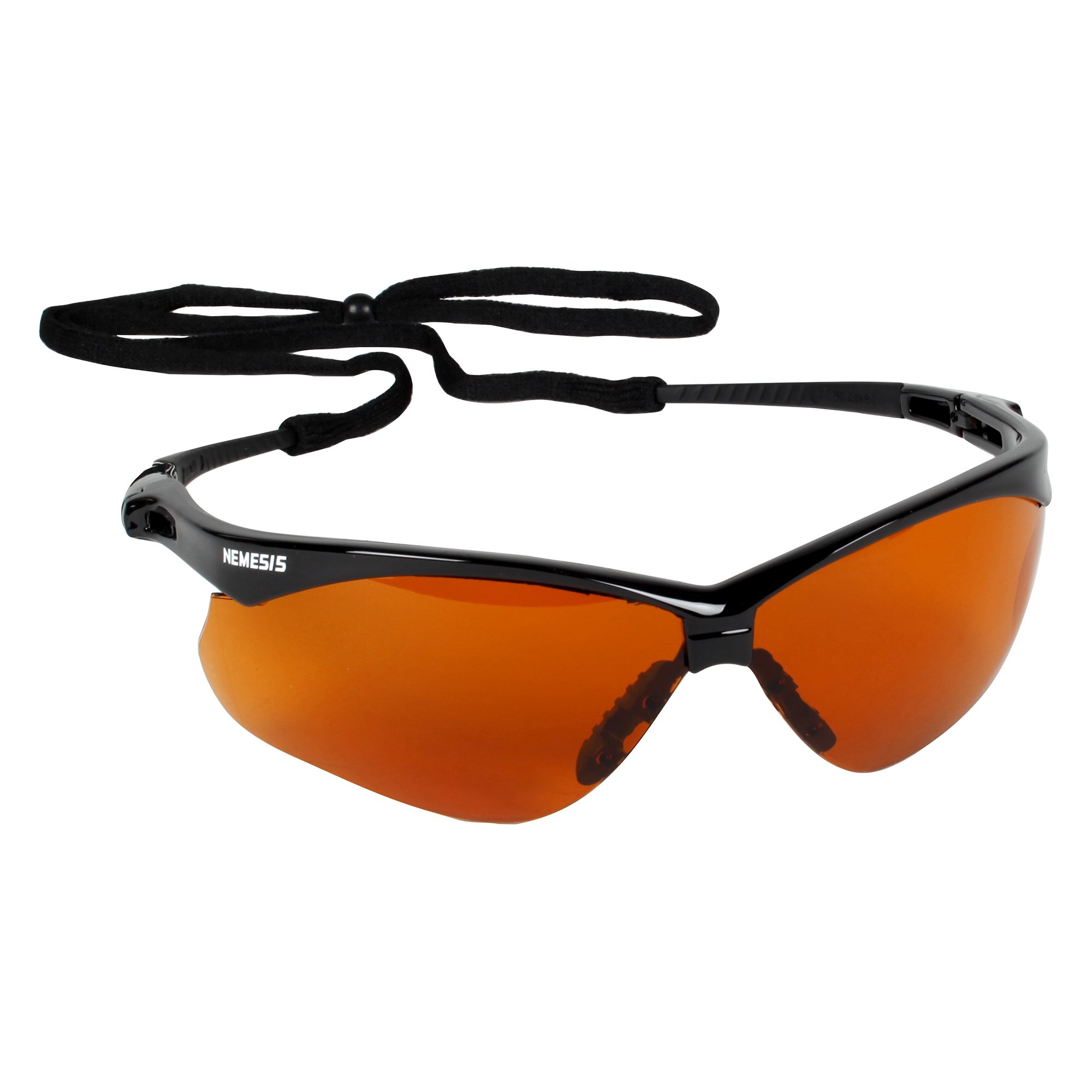 KLEENGUARD Nemesis CSA Certified Safety Glasses (20384) - Copper Blue Shield Lens with Black Frame - 12 Pairs/Case - Ideal for Construction, Woodworking & Industrial Work