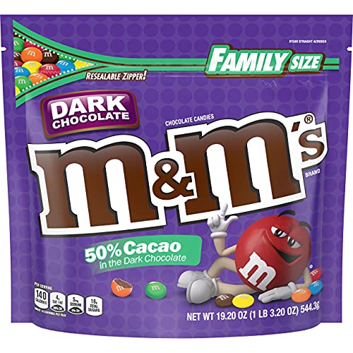 M&M's Dark Chocolate Candy Bulk Pack - 19.2 Oz (10 Pack) | Party Favors, Halloween Treats & Office Snacks