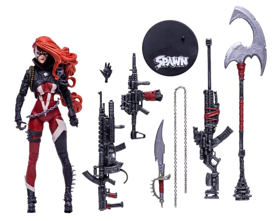Spawn's Universe She Spawn Deluxe 7-Inch Action Figure - Collectible Comic Book Character Toy for Display & Play - Perfect for Superhero Fans & Collectors