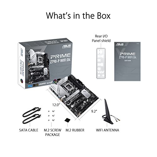 ASUS Prime Z790-A WiFi 6E ATX Motherboard - Intel LGA 1700 (14th/13th/12th Gen) | 16+1 DrMOS, PCIe 5.0, DDR5, 4x M.2 Slots, 2.5Gb LAN | Gaming PC, Workstation & Content Creation Builds