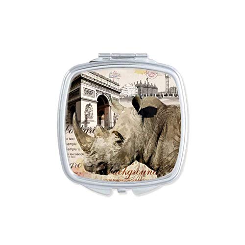 DIYthinker European Style French Paris Mirror - Portable Compact Pocket Makeup Mirror with Double Sided Glass for Travel, Home & Office Use