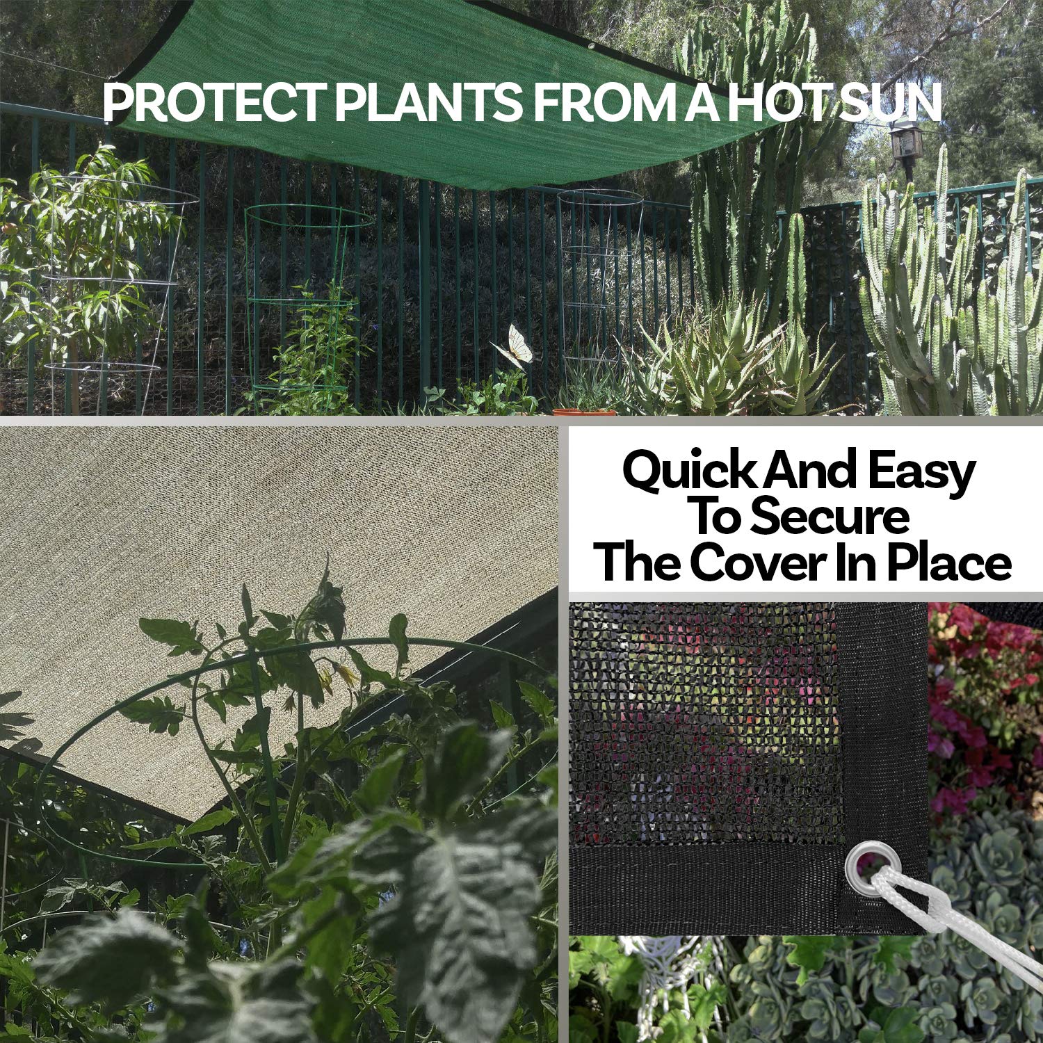 Alion Home 75% UV Block Garden Shade Net - Durable Sun Protection for Plants, Greenhouse, Flowers, Trees & Fence - Green 6' x 25' - Perfect for Outdoor Gardening, Patio Cover & Backyard Shade Solutions