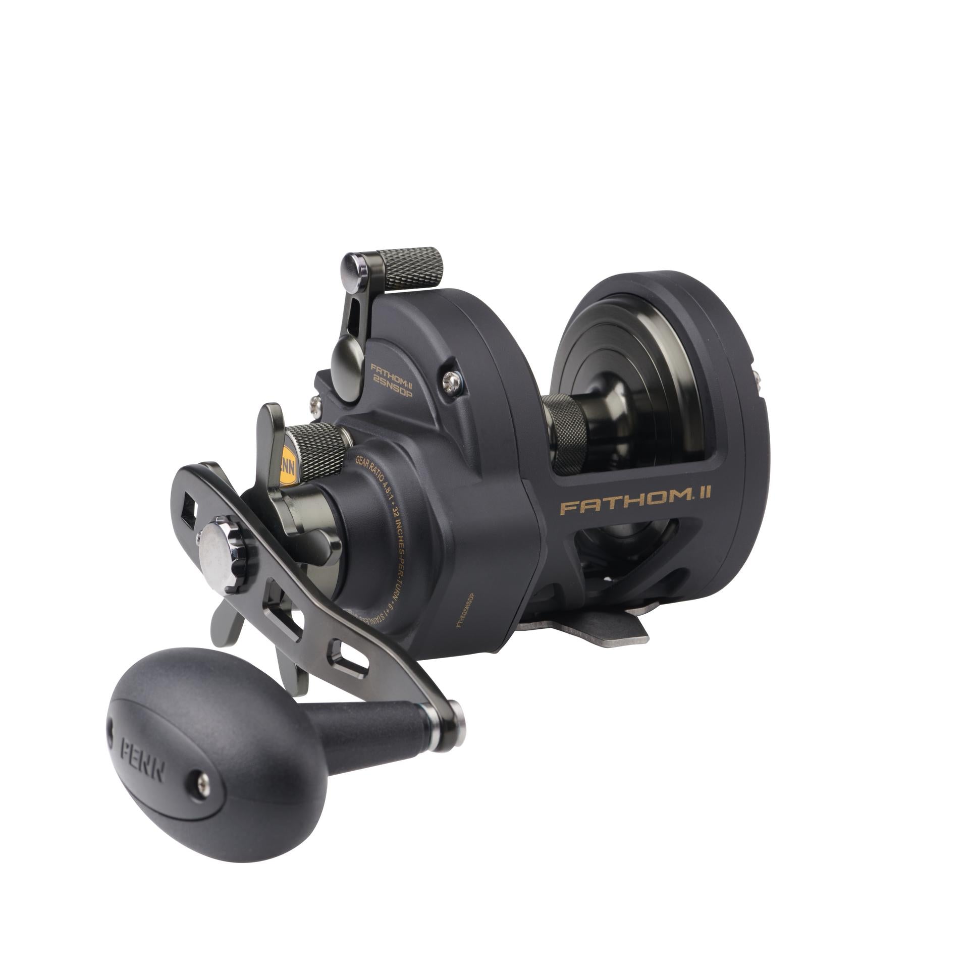 PENN Fathom™ II Star Drag Conventional Fishing Reel - Saltwater & Freshwater Fishing Gear for Offshore, Surf, and Boat Anglers