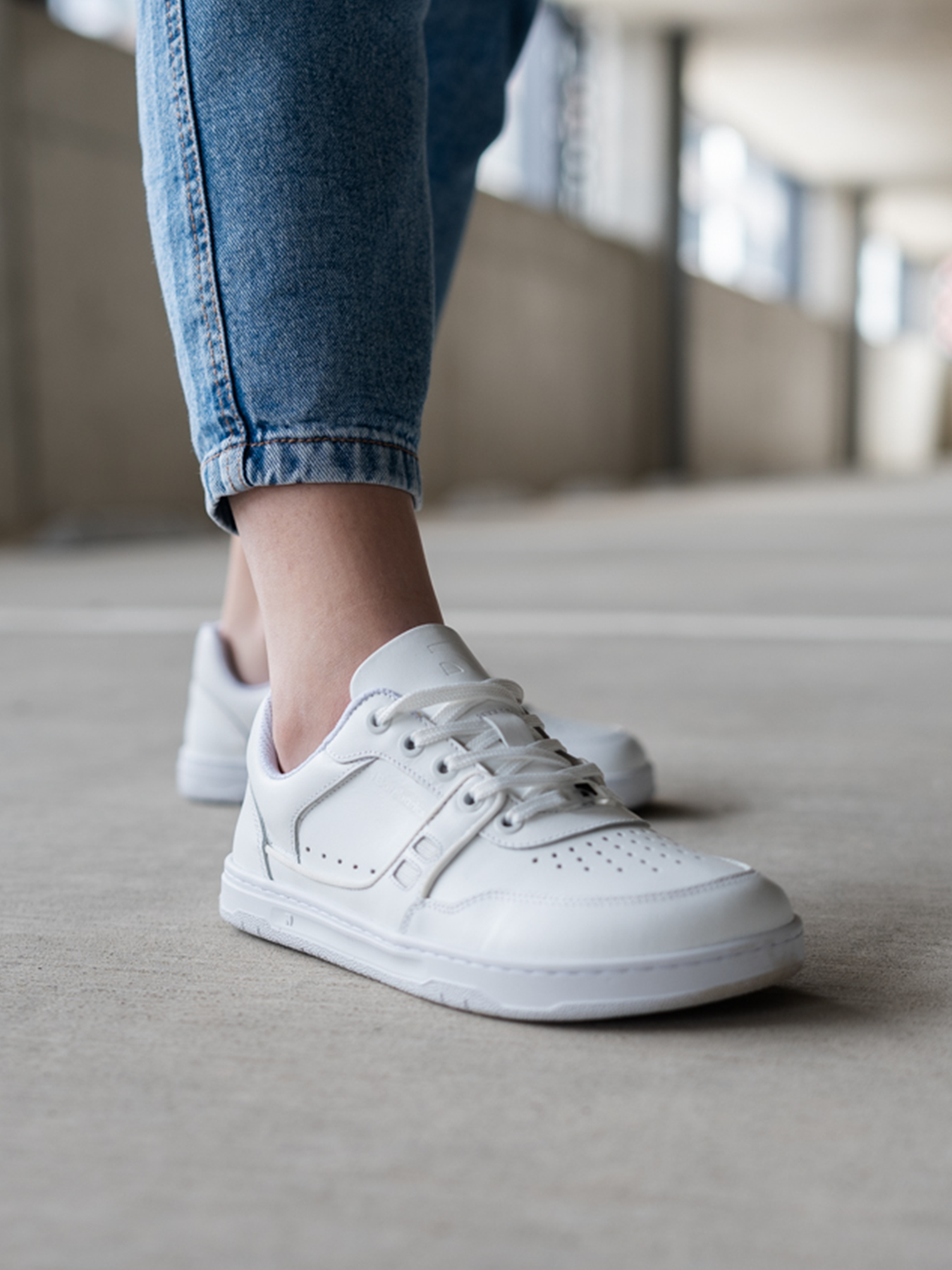 Barefoot Sneakers Barebarics Arise All White - Minimalist Running Shoes for Natural Movement & Gym Workouts