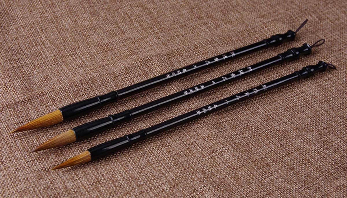 Premium 7-Piece Chinese Calligraphy Brush Set for Calligraphy & Painting - Goat Hair, Wolf Hair & Mixed Hair Brushes - Ideal for Japanese Kanji, Sumi-e Art & Watercolor Painting