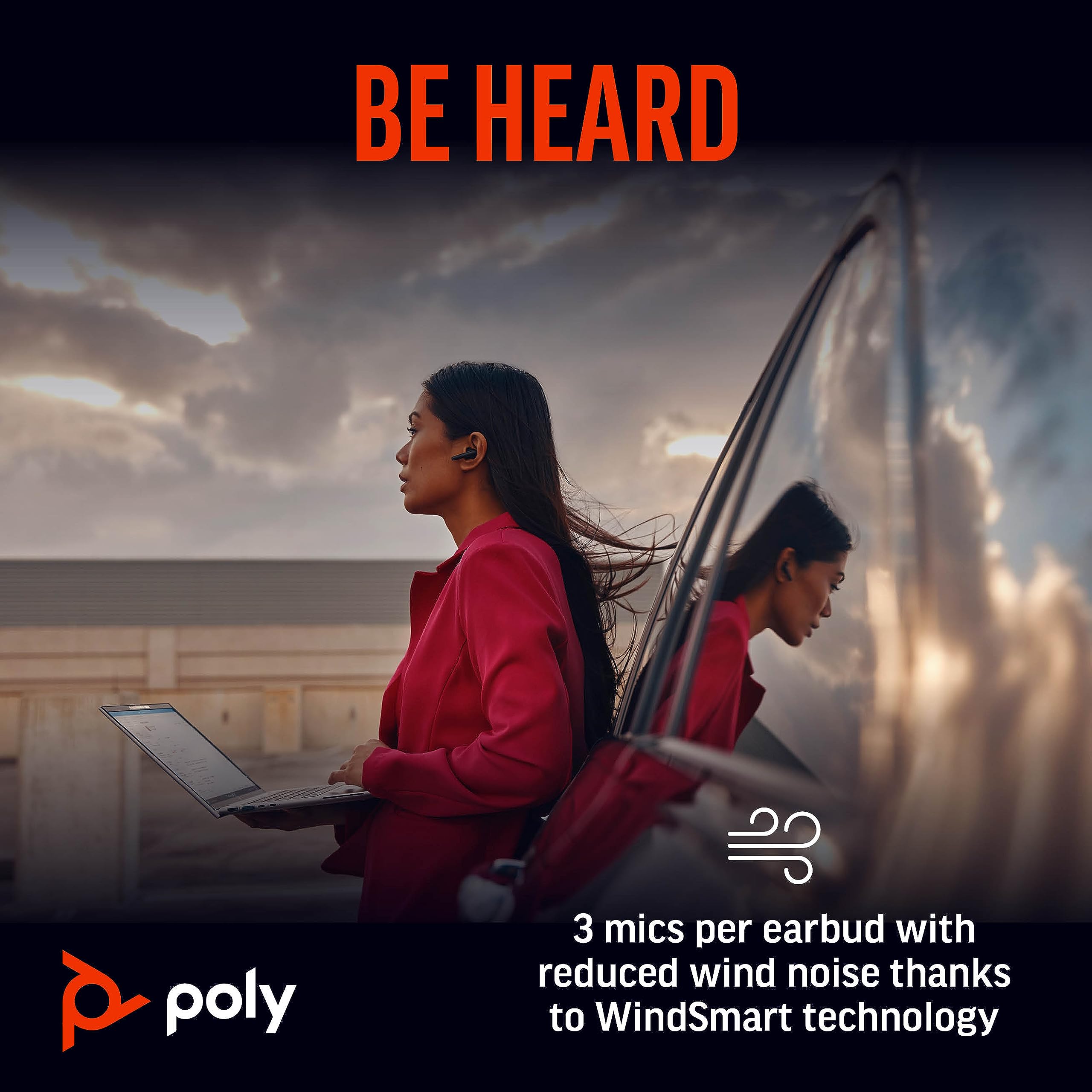 Poly Voyager Free 60+ UC True Wireless Earbuds with Active Noise Cancellation (ANC) – Bluetooth Headphones for iPhone, Android, PC & Mac – Noise-Canceling Mics for Crystal Clear Calls – Teams Certified – Touchscreen Charge Case – Perfect for Work Calls, Gym, Commuting & Travel – Amazon Exclusive