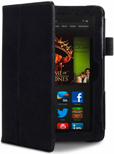 Amazon Kindle Fire HDX Folio Case - Premium Protective Cover for Kindle Fire HDX Tablet (Black) | Slim Fit, Auto Wake/Sleep, Perfect for Reading, Travel & Work