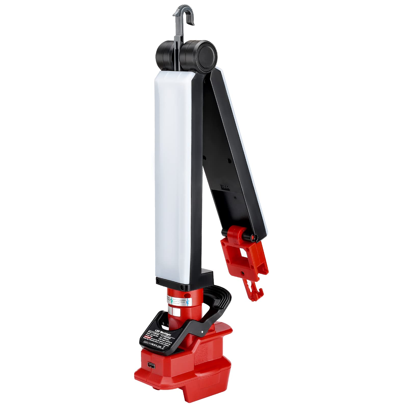 Taingwei 2400LM LED Work Light - Milwaukee M18 Battery Compatible Clip-On Flood Light (30W) for Car Repair, Camping, Emergency & Job Site Lighting - Perfect for Mechanics, Outdoor Adventures & Power Outages