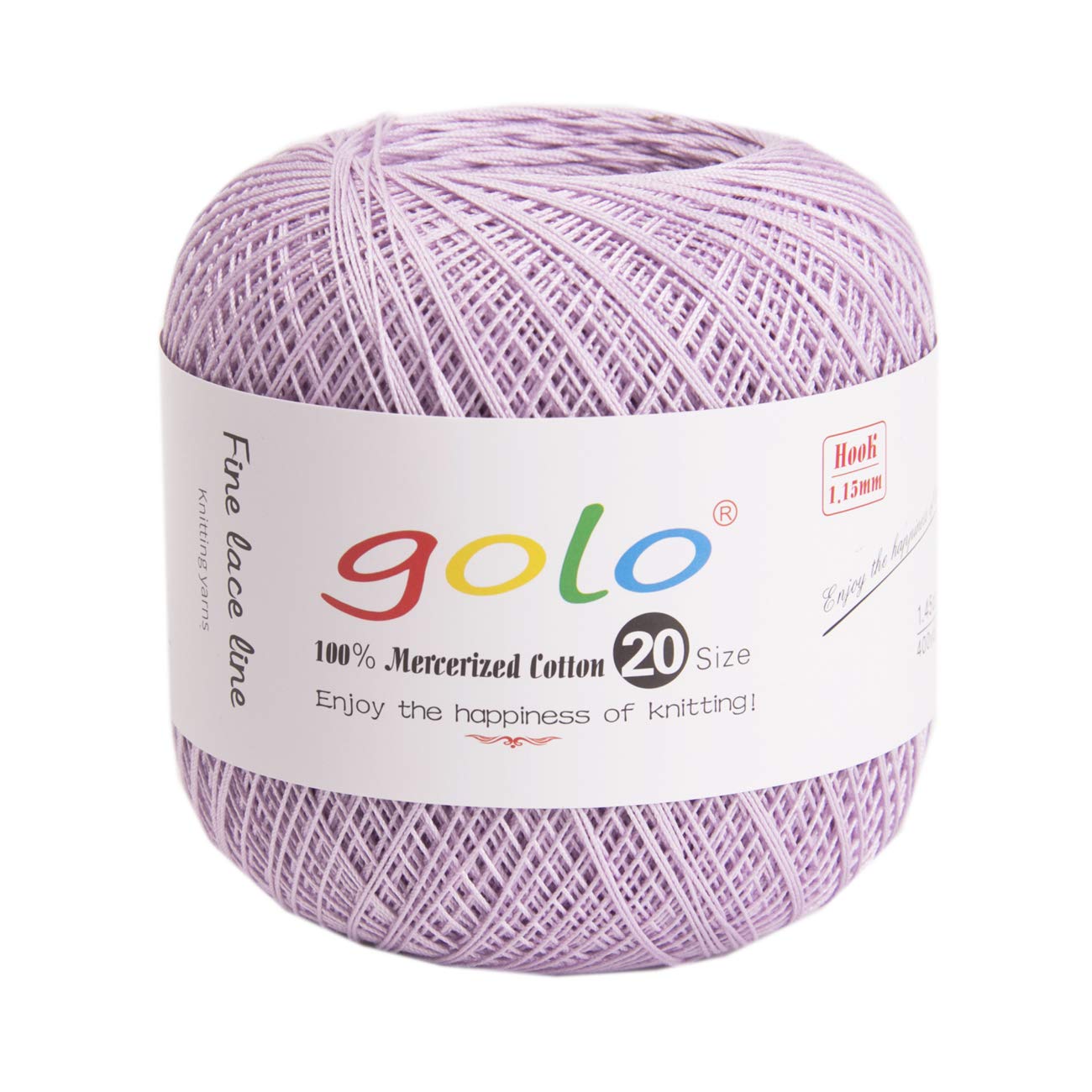 Golo Size 20 Crochet Thread - Premium Lavender Yarn for Tatting, Lace Making & Doilies - Perfect for DIY Crafts, Home Decor & Gift Projects