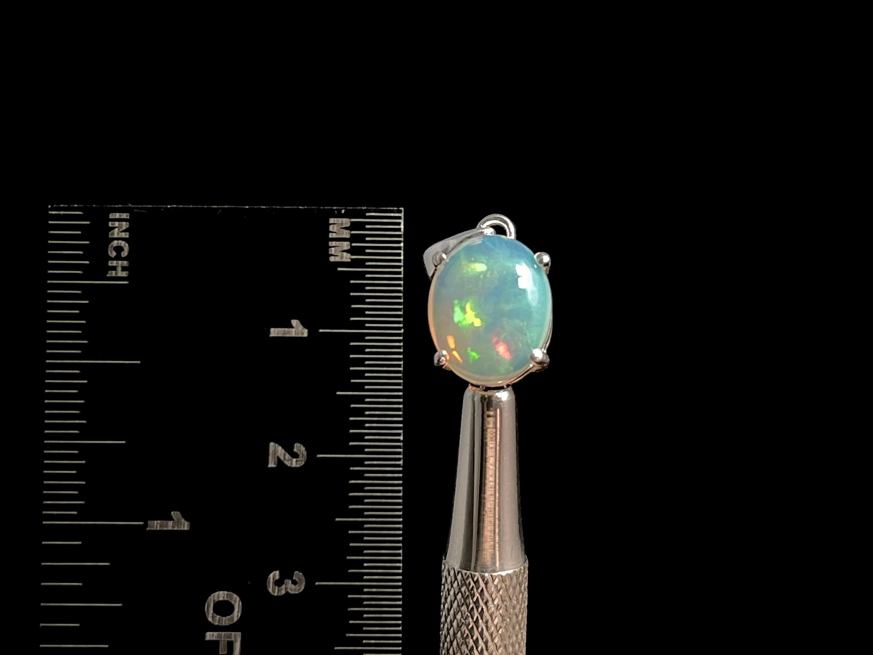 Opal Pendant Necklace - 9x11mm Oval Welo Opal Cabochon in Sterling Silver | October Birthstone Jewelry for Women | Perfect Gift for Birthday, Anniversary & Special Occasions