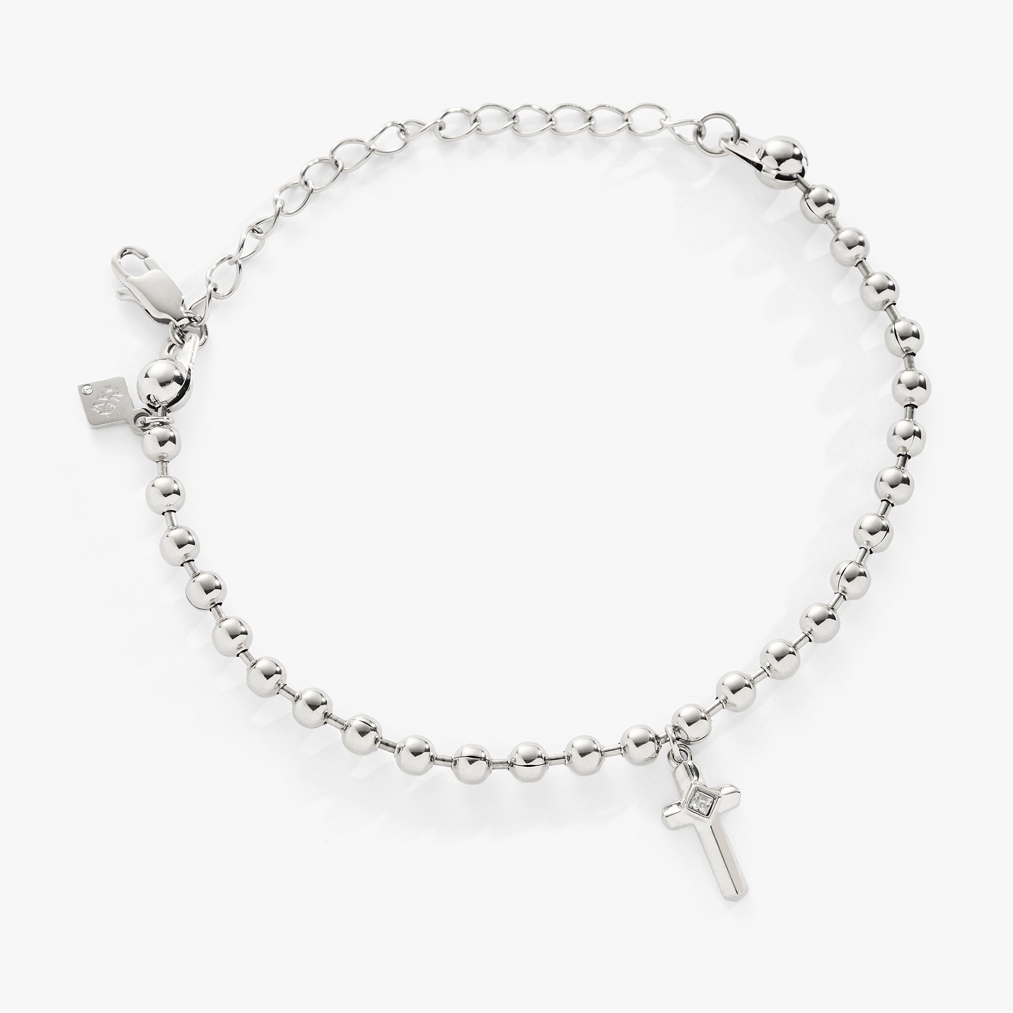 Trendy Cross Ball Chain Bracelet for Women - Stylish Religious Jewelry Gift for Everyday Wear & Special Occasions