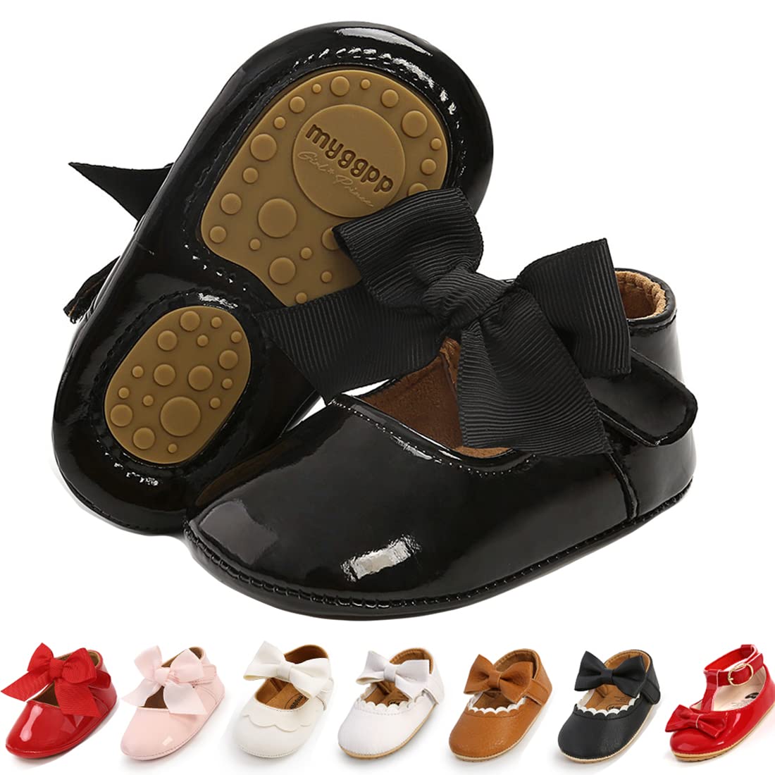 Baby Girl Shoes for Infant Toddler - Soft Sole Mary Jane Princess Walking Shoes | Prewalkers, Wedding Dress & Crib Shoes for First Steps & Special Occasions