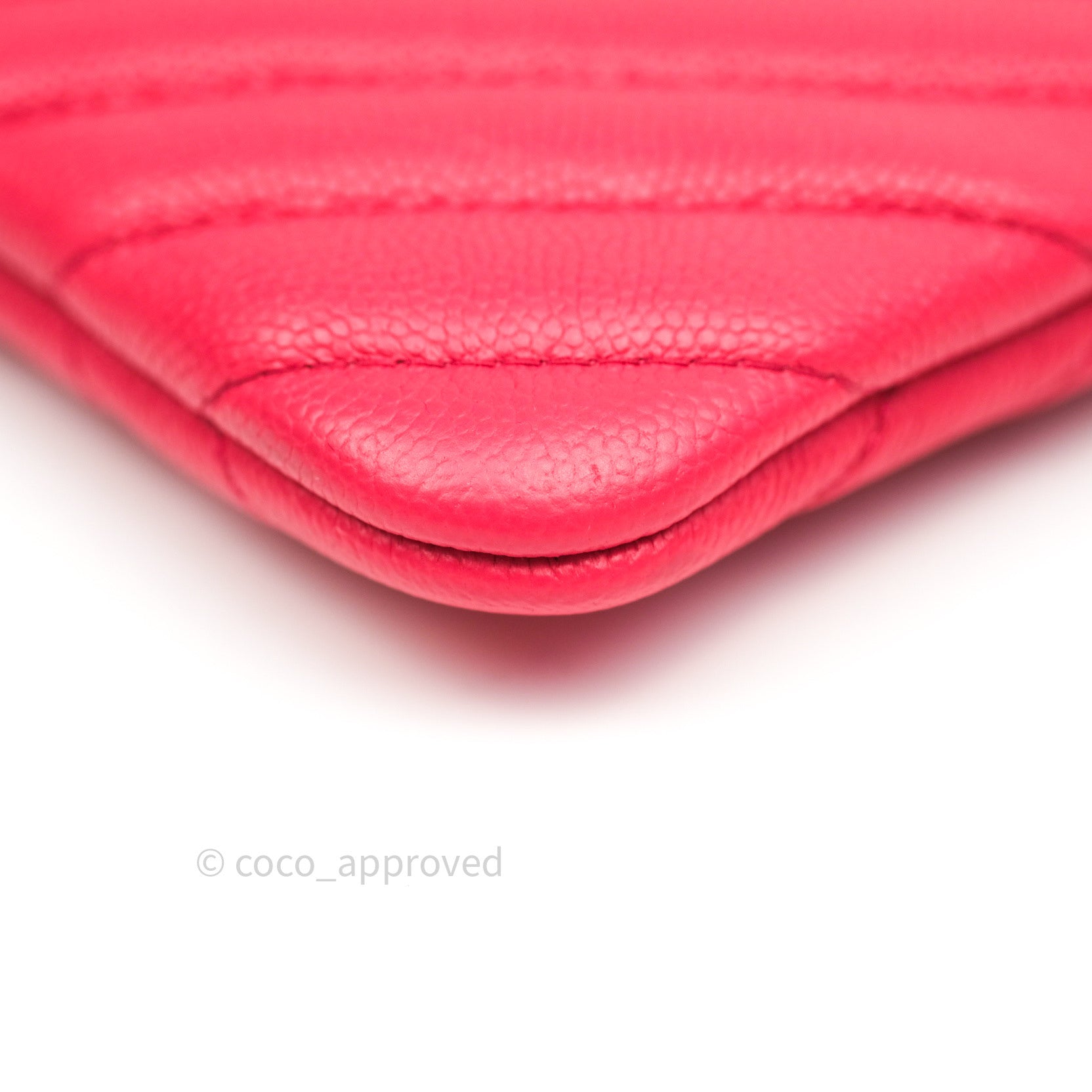 Chanel Chevron Quilted Large Cosmetic Case in Red Caviar Leather with Gold Hardware - Luxury Makeup Bag for Travel & Everyday Use