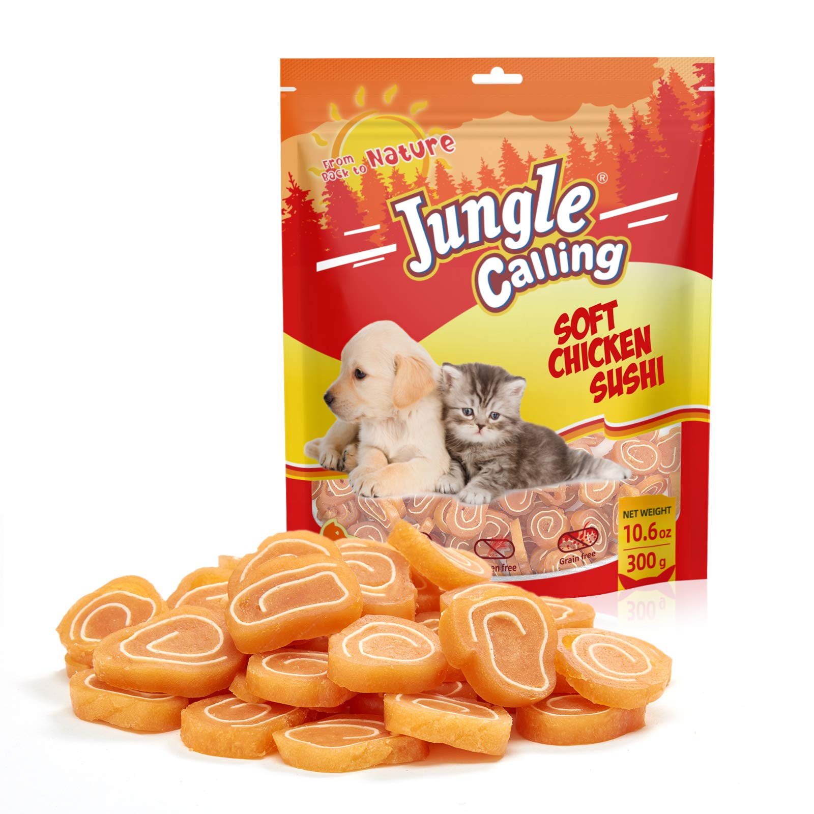 Premium Soft Chicken & Codfish Cat & Dog Treats - High Protein Chewy Pet Snacks for Small & Medium Dogs & Cats - Grain-Free Training Rewards & Dental Health Treats - Perfect for Training, Travel & Daily Rewards - 10.6 oz