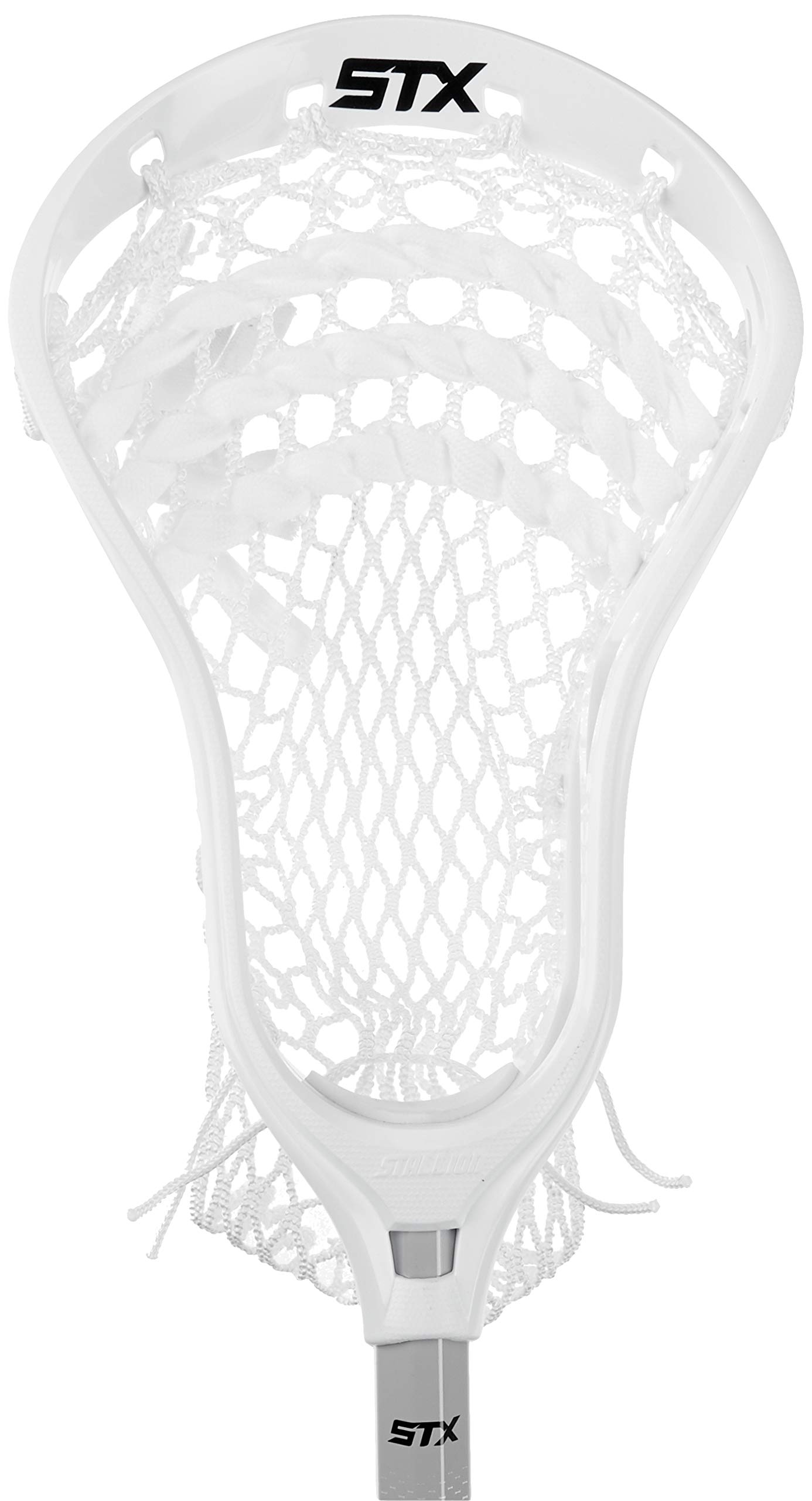 STX Lacrosse Stallion 200 Complete Boys Lacrosse Stick - White Defense Stick with Mesh Pocket for Youth & High School Players - Perfect for Defense Training & Competitive Games