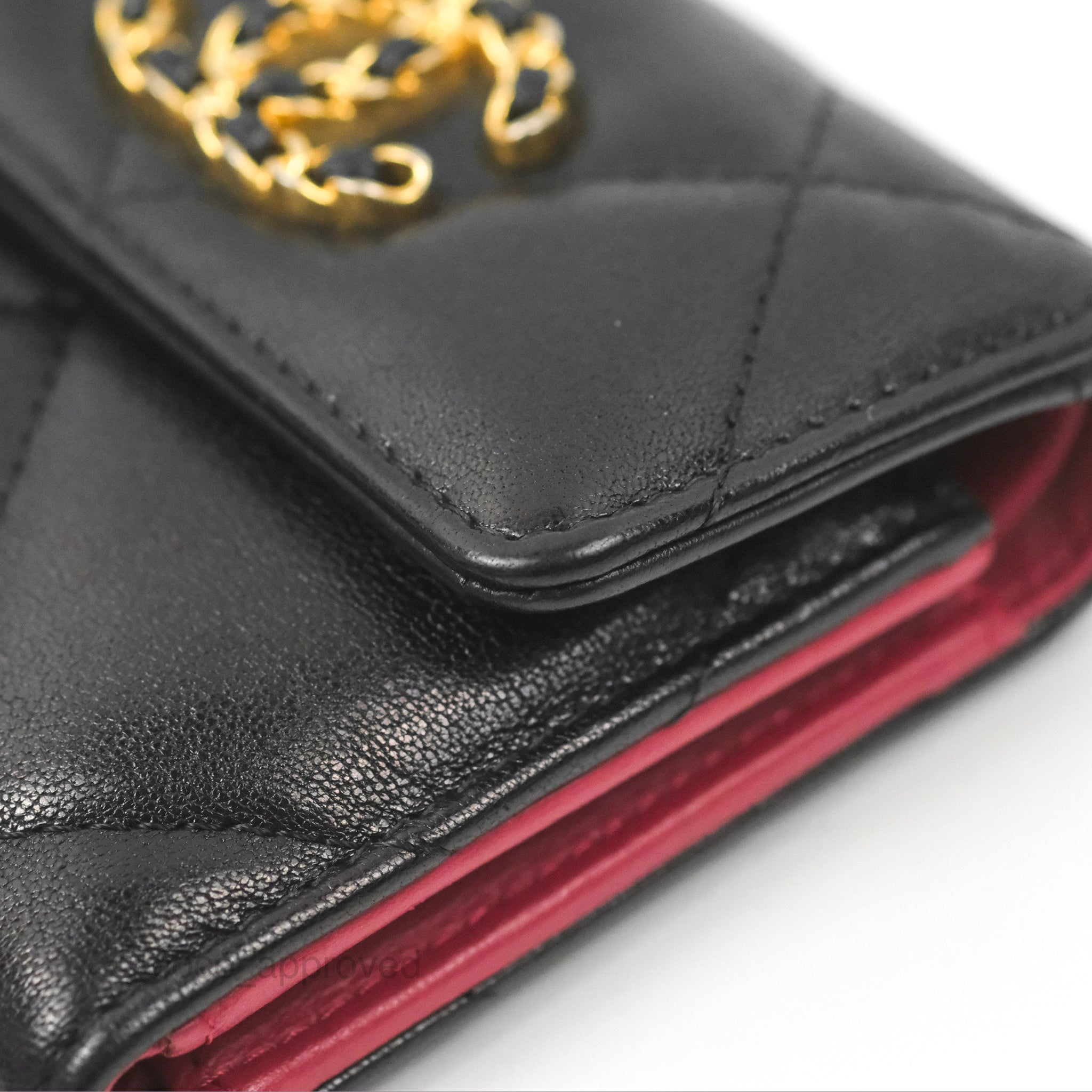 Chanel 19 Short Flap Wallet in Black Lambskin Leather - Luxury Designer Wallet for Women, Perfect for Everyday Use & Special Occasions