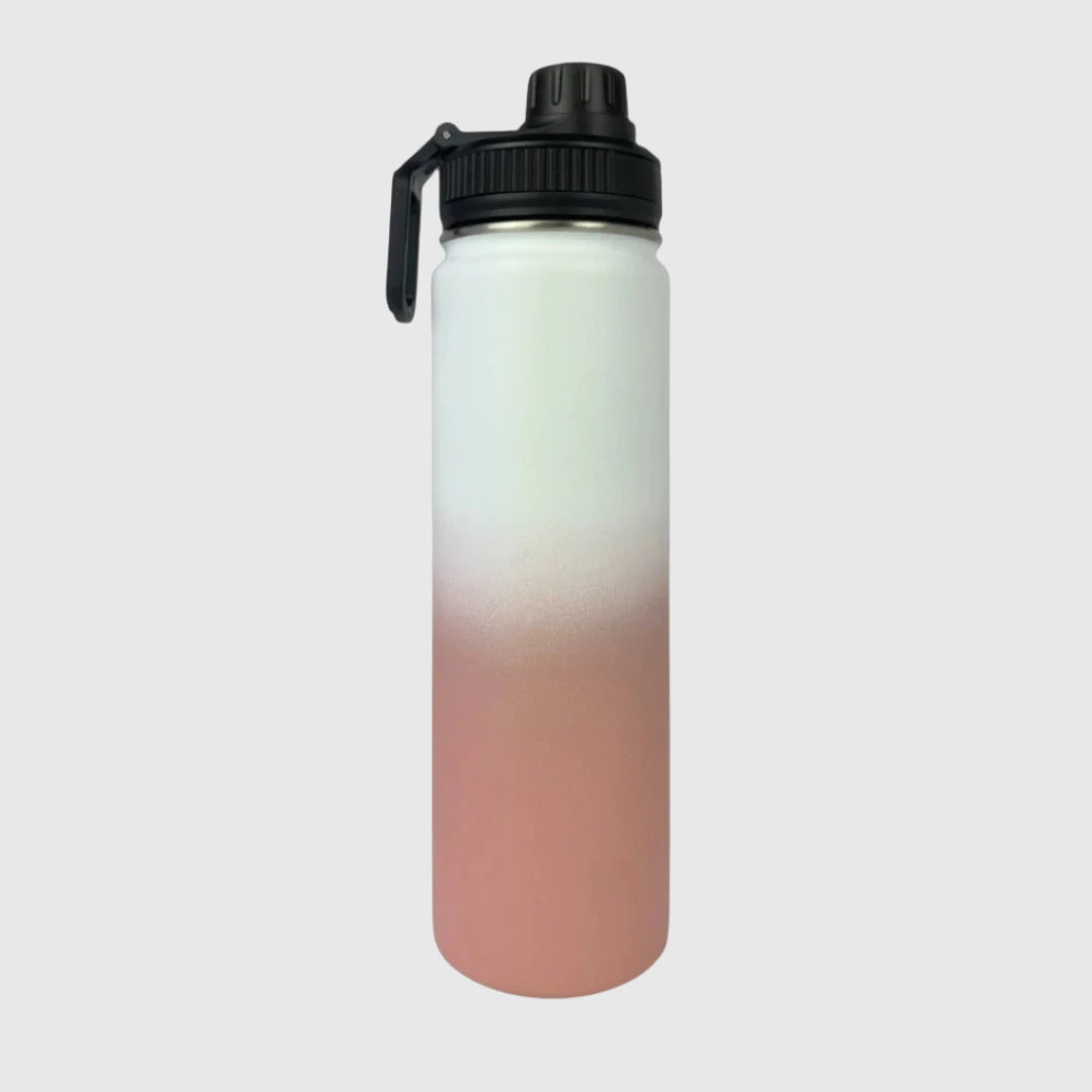 Premium Coral Pink Insulated Stainless Steel Water Bottle 650ml (22oz) - Leakproof & BPA-Free for Gym, Hiking, Office & Outdoor Activities