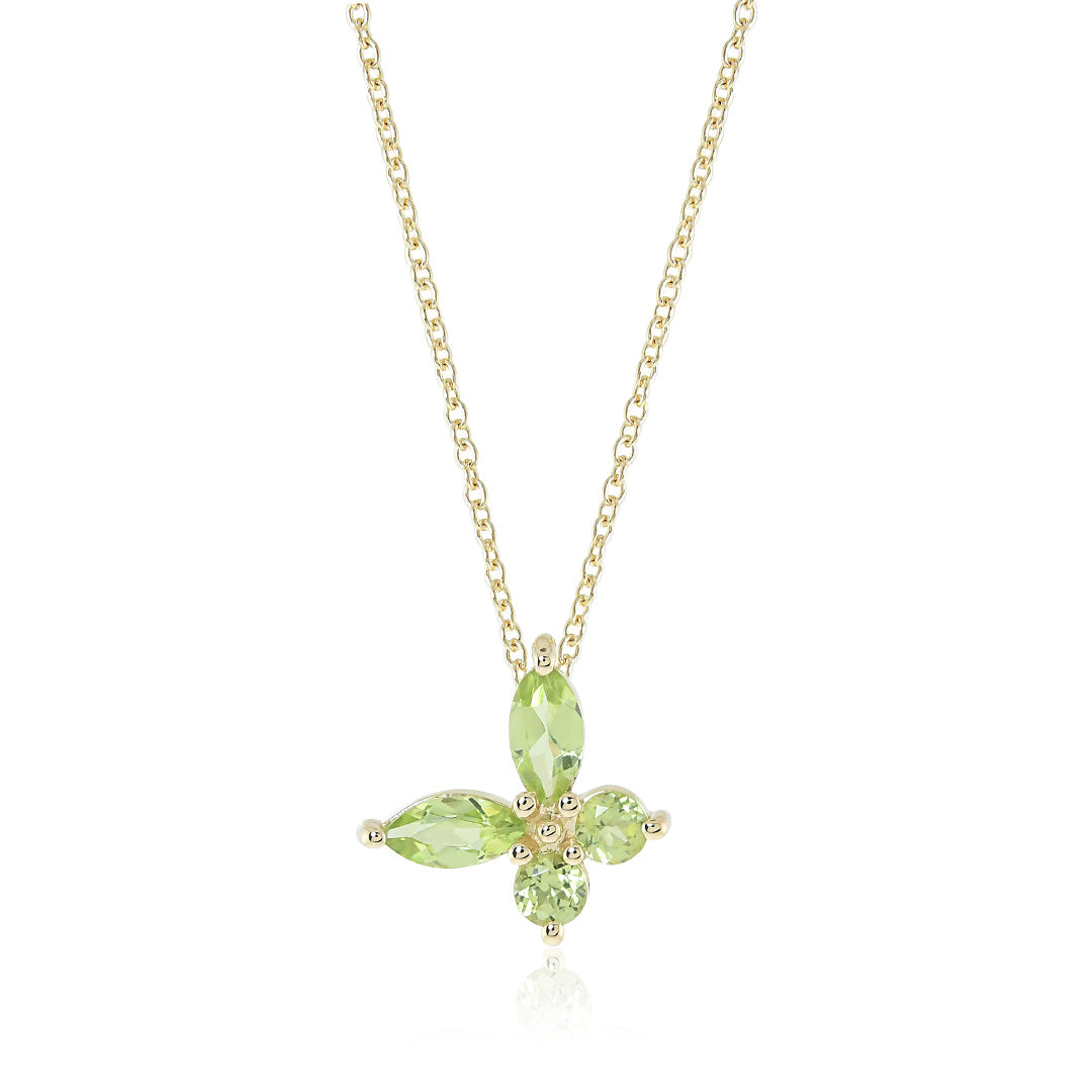 Peridot Papillon Pendant Necklace - Elegant Butterfly Jewelry for Women, Perfect for Parties, Weddings & Everyday Wear