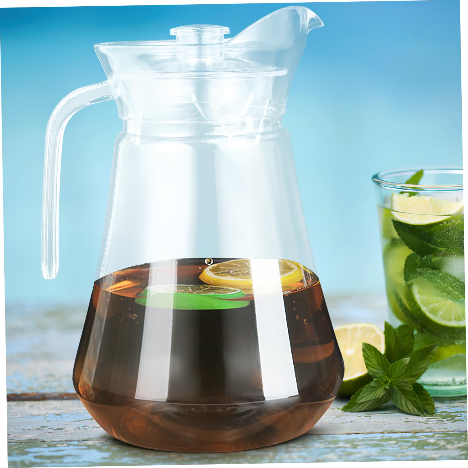 1pc Transparent Large Capacity Water Kettle - Practical Household Drink Pot, Beverage Jug for Tea, Coffee & Water Storage - Perfect for Kitchen, Office & Outdoor Use