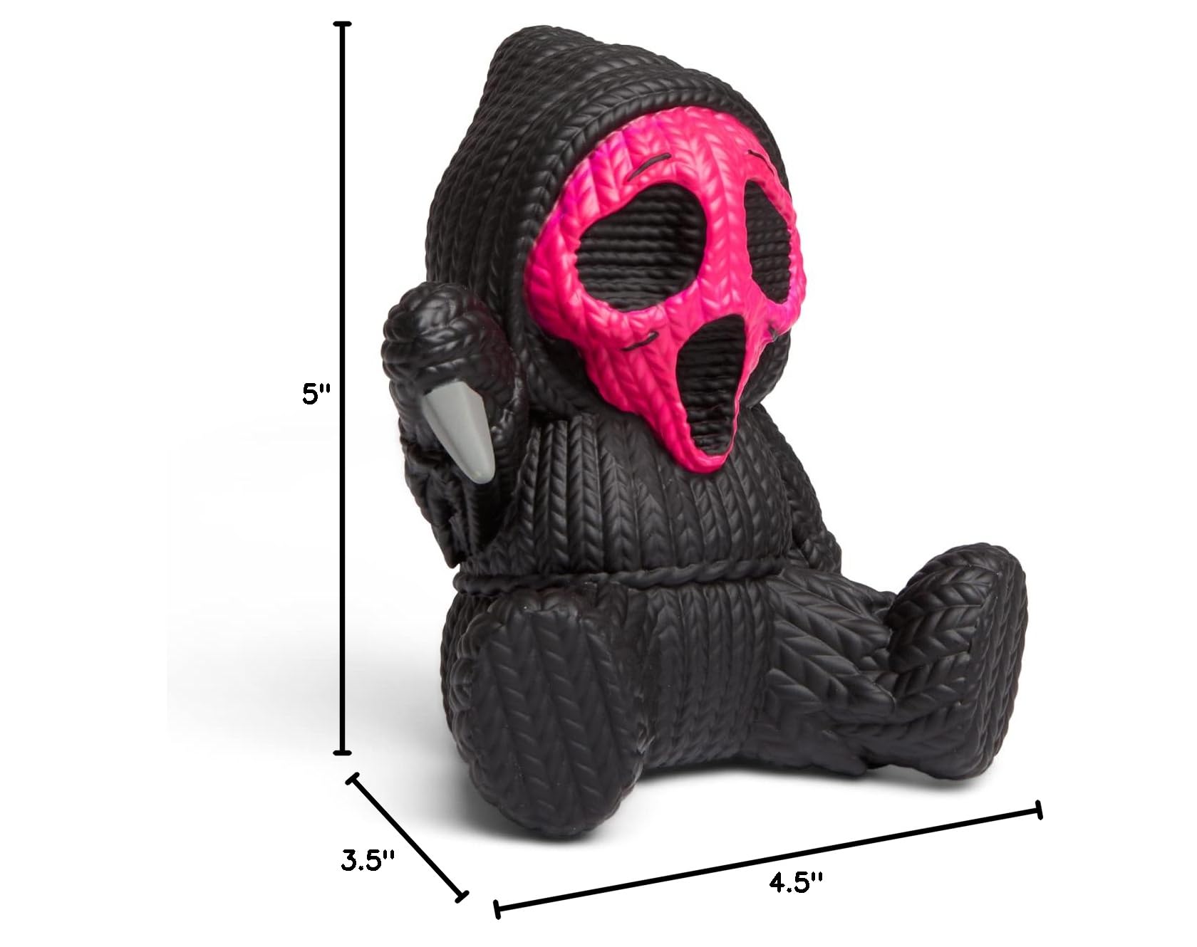 Limited Edition Fluorescent Pink Ghost Face #081 - Handcrafted Robot Art for Halloween Decor, Cosplay & Collectibles