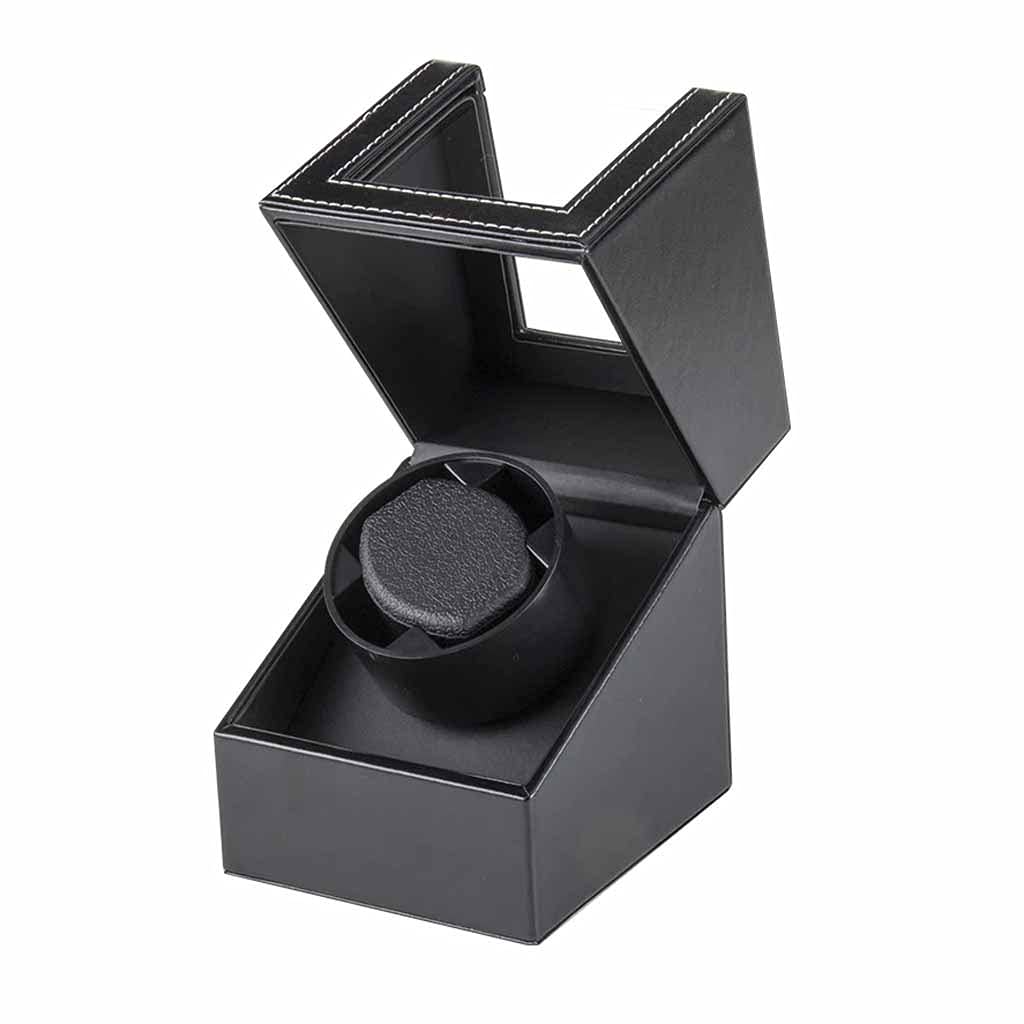 Premium Watch Winder Box for Automatic & Mechanical Watches - USB Powered Black Motor Shaker with Acrylic Transparent Display Case - Perfect for Watch Collection Storage & Display at Home/Office
