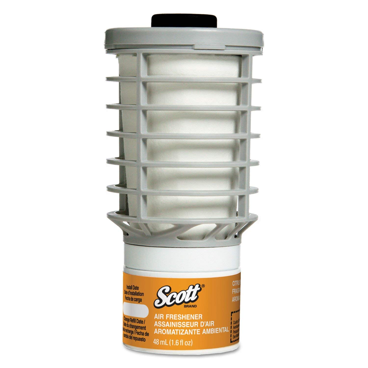 Continuous Air Freshener Refill - Citrus Scent 48mL (6-Pack) | Long-Lasting Fragrance for Home, Office & Car | Bulk Air Freshener Cartridges
