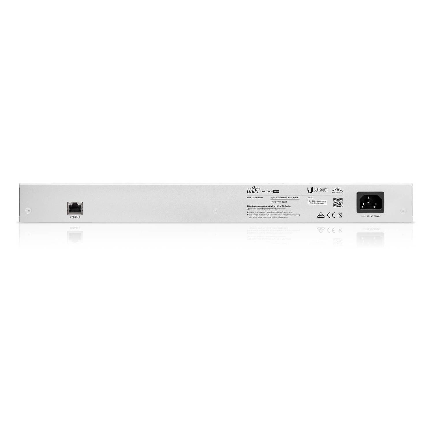 Ubiquiti US-24 250W UniFi Switch - 24 Port Gigabit Managed Ethernet Switch with PoE+ (White) - Ideal for Home Office, Small Business & Network Setup