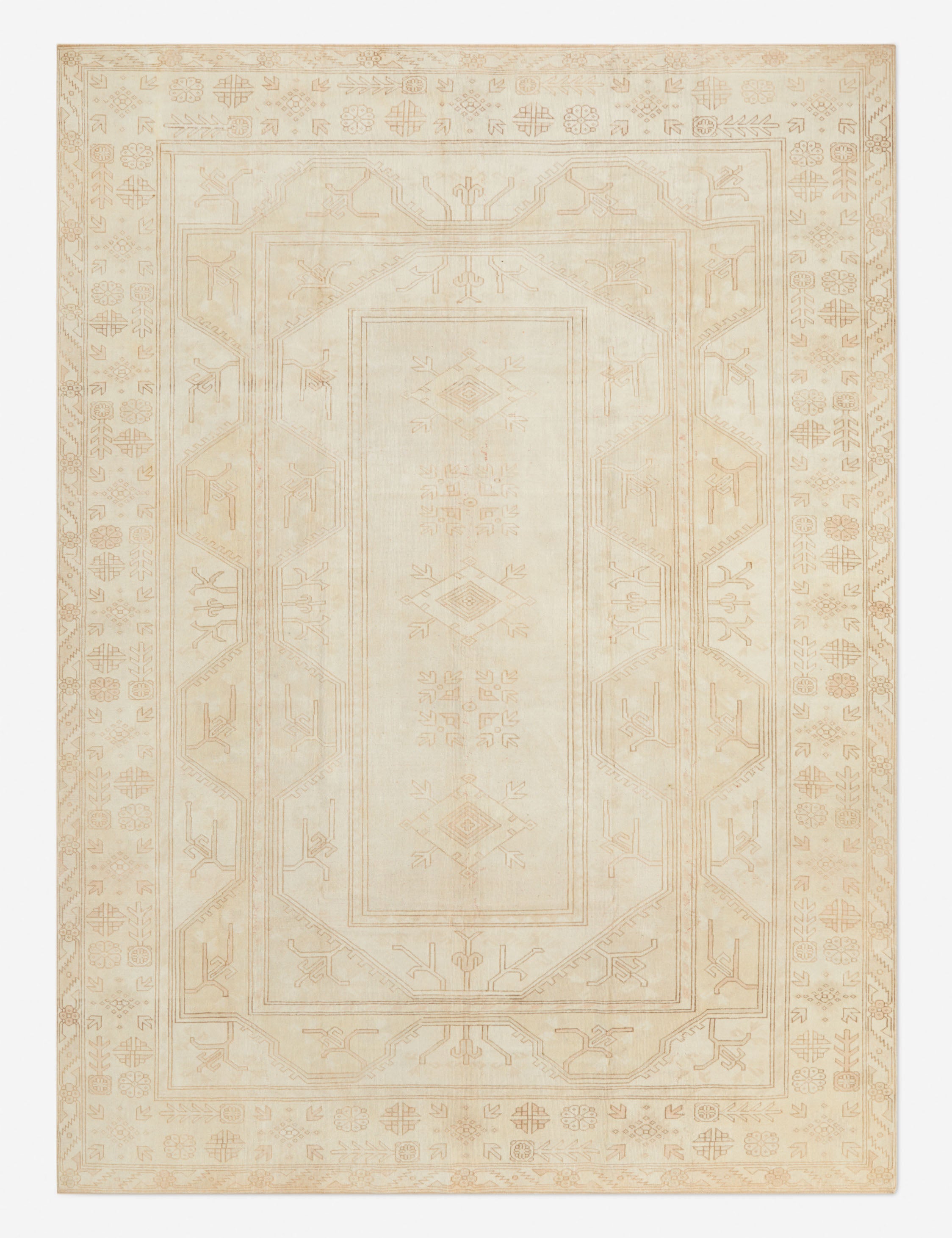 Vintage Turkish Hand Knotted Wool Rug No. 278 - 9'8