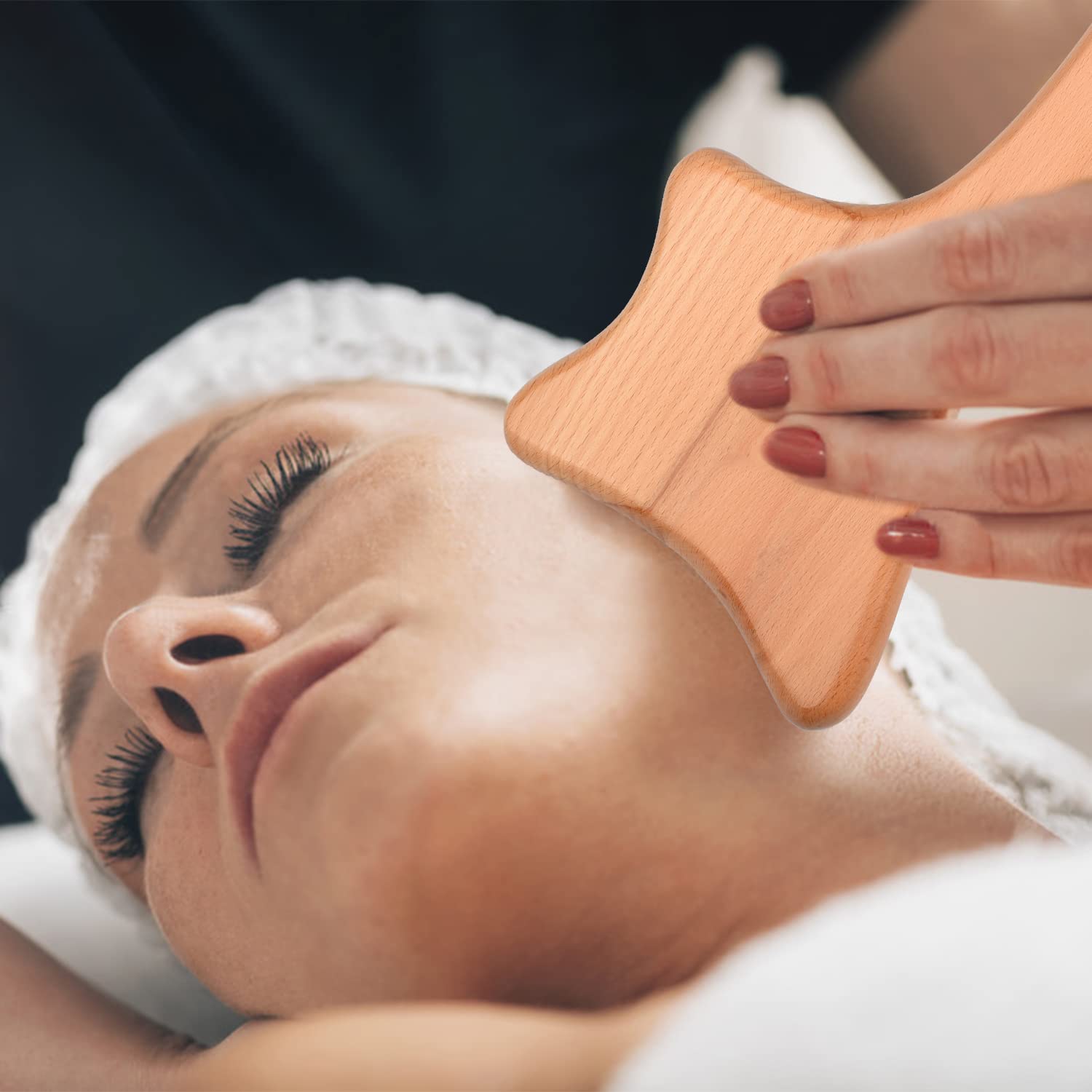 AOVNA Anti Cellulite Massage Tool - Wooden Gua Sha Scraping Massager for Skin Tightening & Body Care - Relieve Muscle Tension & Improve Circulation - Perfect for Home Spa, Post-Workout Recovery & Self-Care Routine