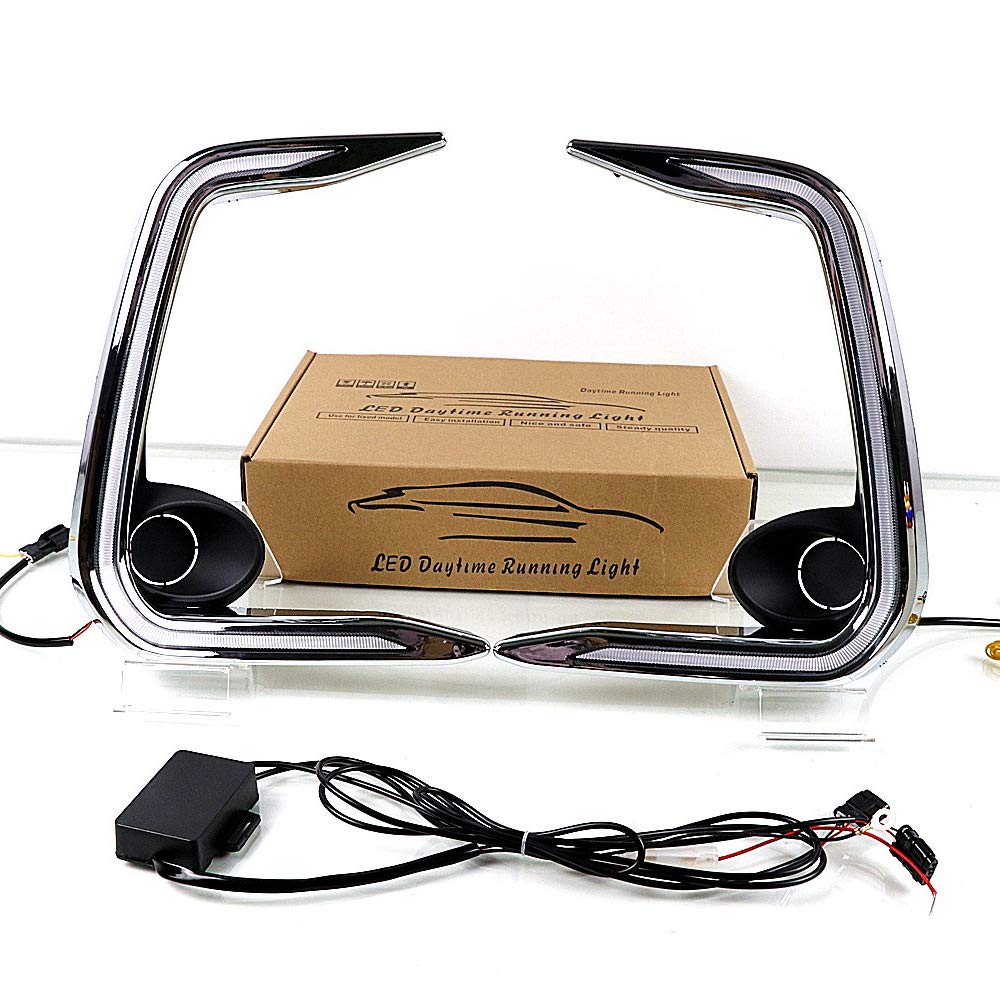 2019-2020 Toyota Corolla Sedan EU Version LED Daytime Running Lights with White DRL & Amber Turn Signals - High Visibility Safety Lights for Day & Night Driving