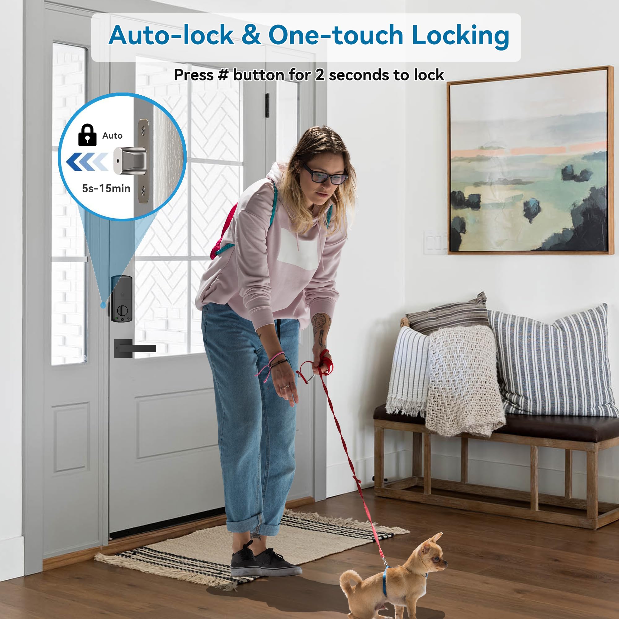 Harfo Smart Door Lock - Fingerprint, Keypad & App Control for Home Security
