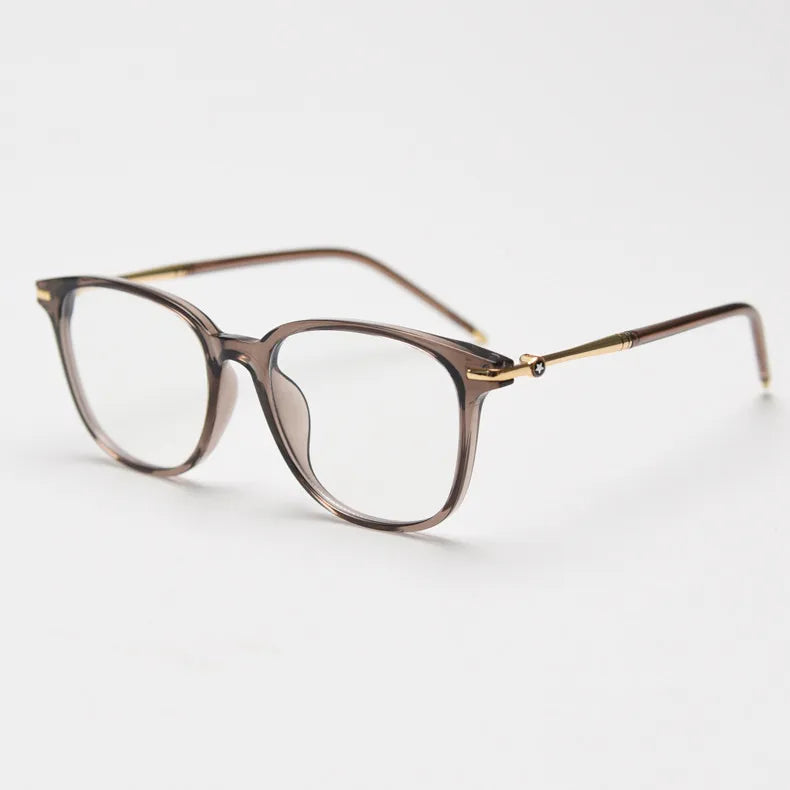 CCspace Unisex Full Rim Square TR90 Titanium Eyeglasses 56968 - Lightweight Durable Frames for Work, Reading & Everyday Wear