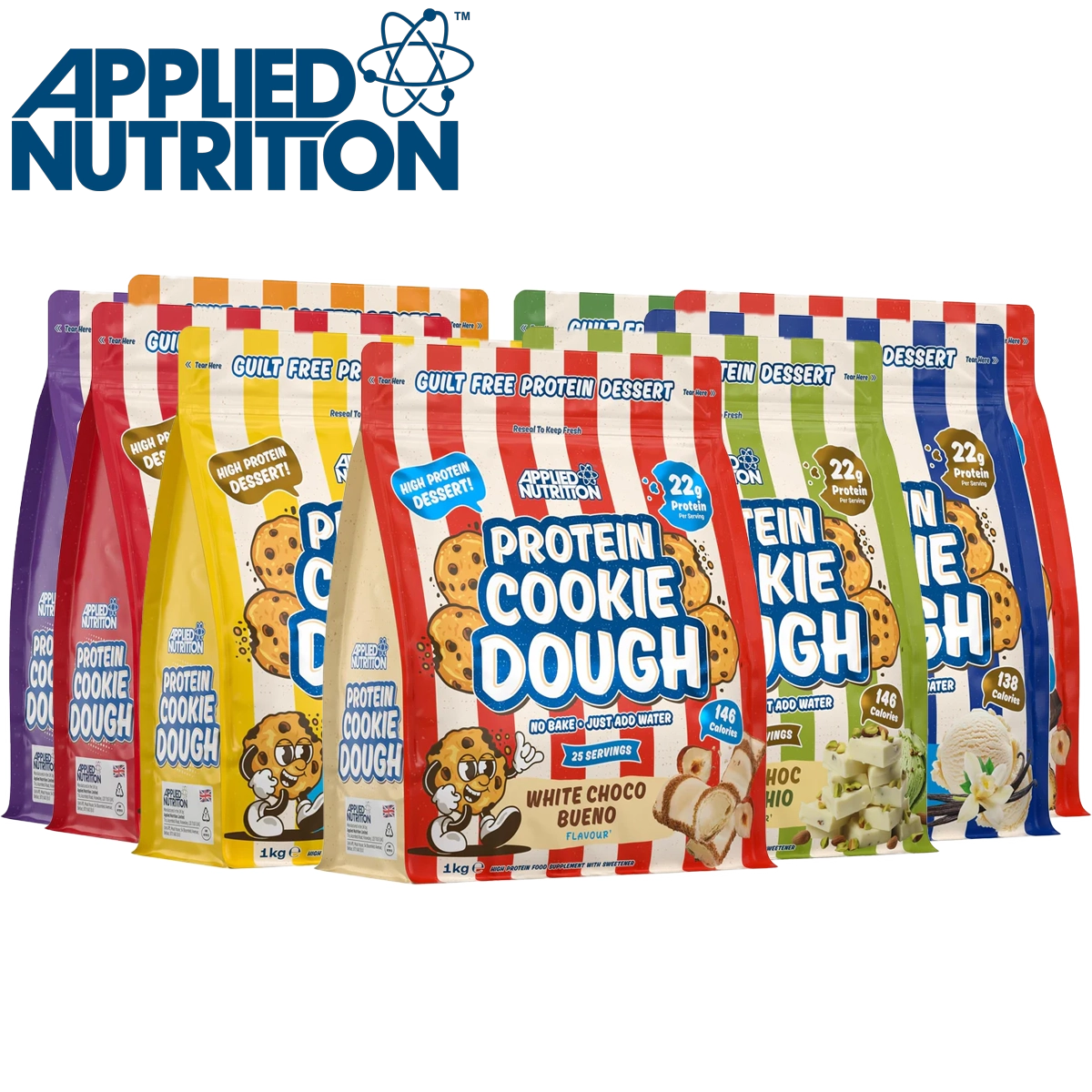 Applied Nutrition Protein Cookie Dough 1kg - High Protein Snack for Fitness & Weight Loss | Perfect for Post-Workout Recovery & Healthy Dessert
