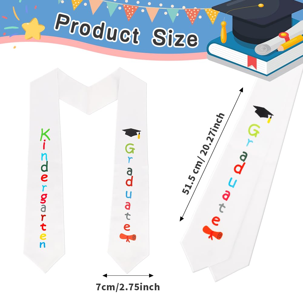 Kindergarten & Preschool Graduation Sash Stole - Class of 2025 Graduation Stole for Kids - Perfect for Preschool Ceremonies, Kindergarten Graduation & First Achievement Celebrations