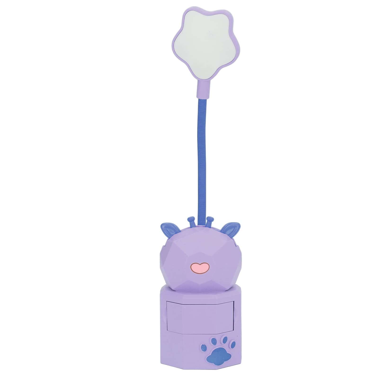 Gind Kids Reading Light - Safe Material Warm LED Desk Lamp with Cute Deer Gooseneck Design, Adjustable Night Light for Study, Office, Bedroom & Dorm (Purple) | Perfect for Homework, Reading Books & Bedtime Stories