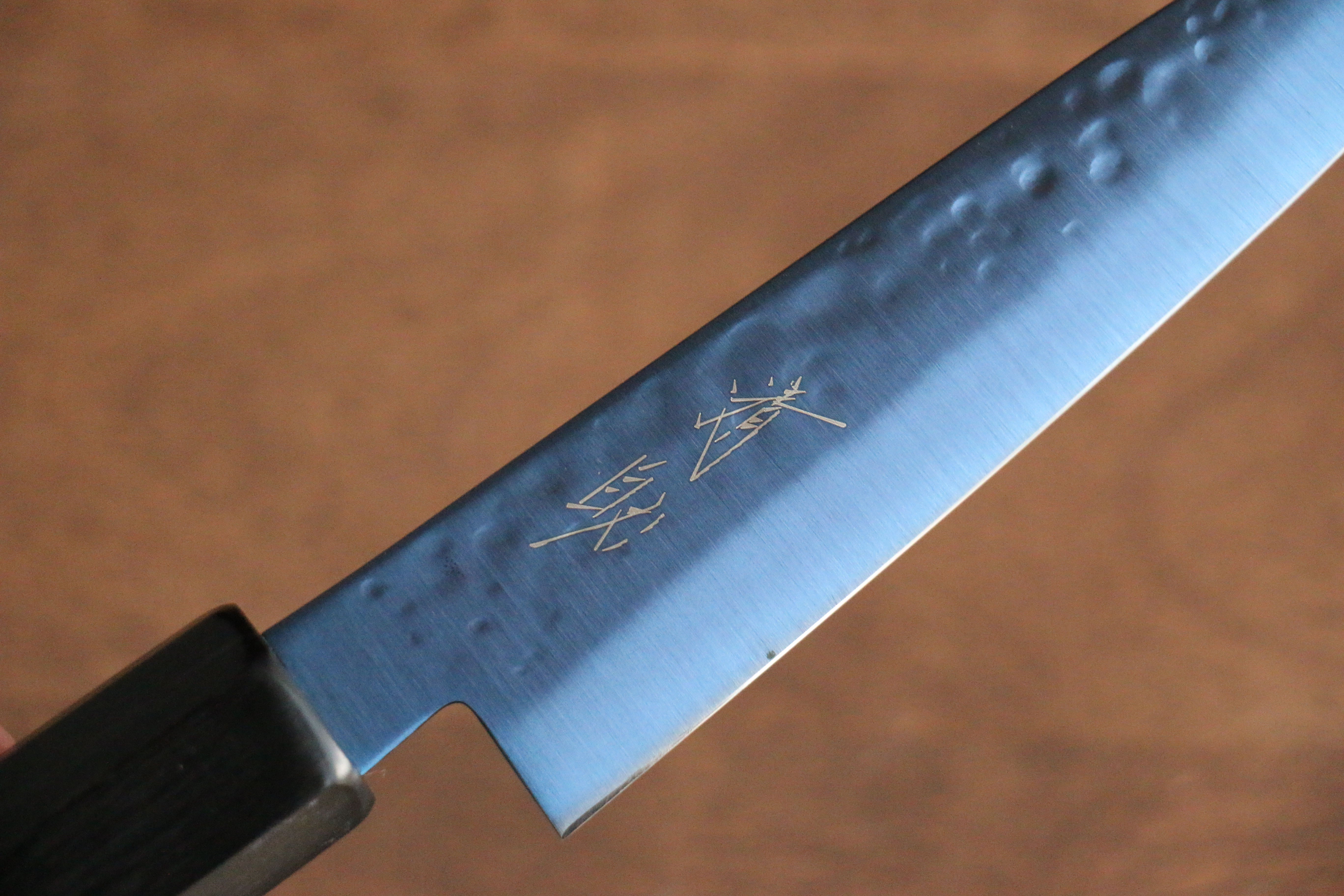 Seisuke SK 85 Hammered Petty Utility Knife 120mm - Ion Plated Blade with Gray Pakka Wood Handle - Perfect for Slicing, Chopping & Kitchen Prep