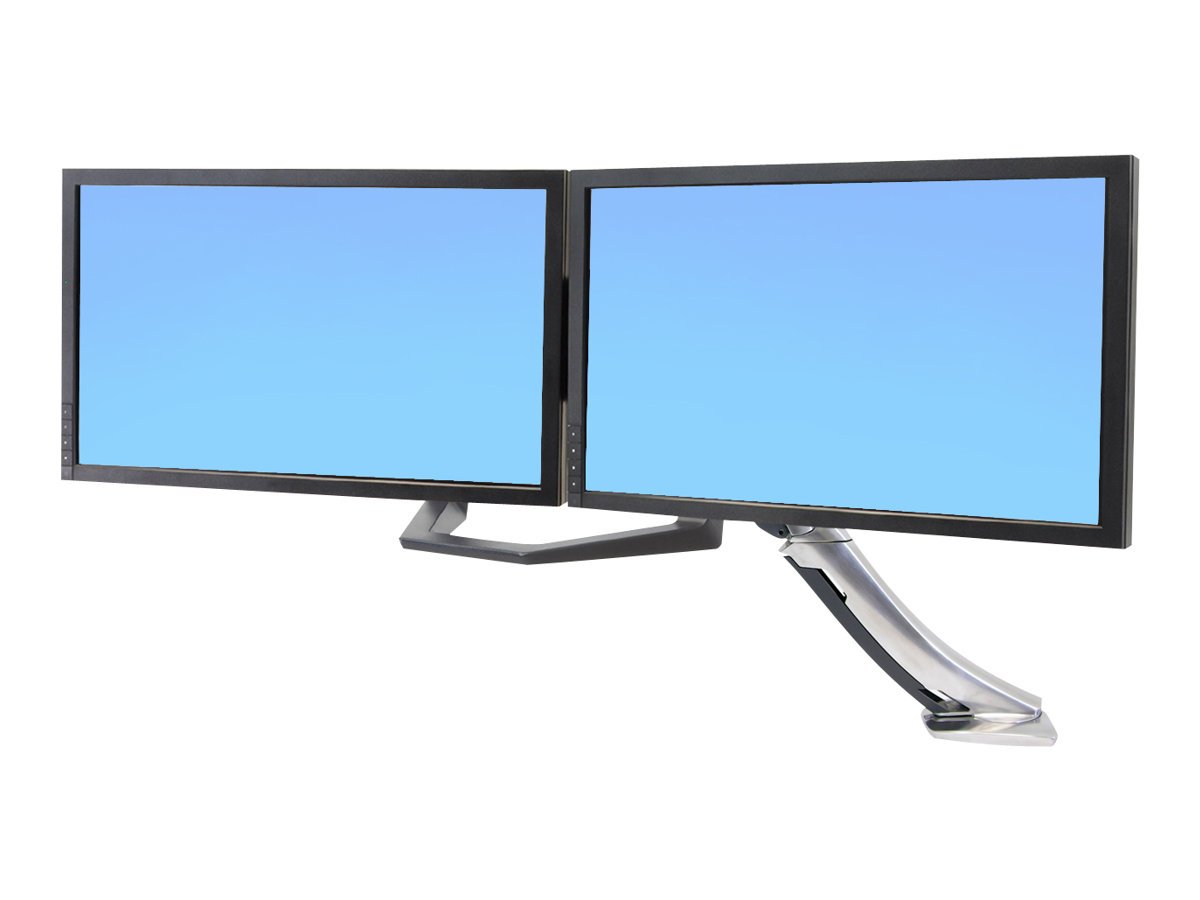 Ergotron 97-783 Dual Monitor Arm with Handle Kit - Adjustable LCD Screen Mount for Home & Office Workstations - Perfect for Dual Screen Setup, Gaming, and Productivity Boosting
