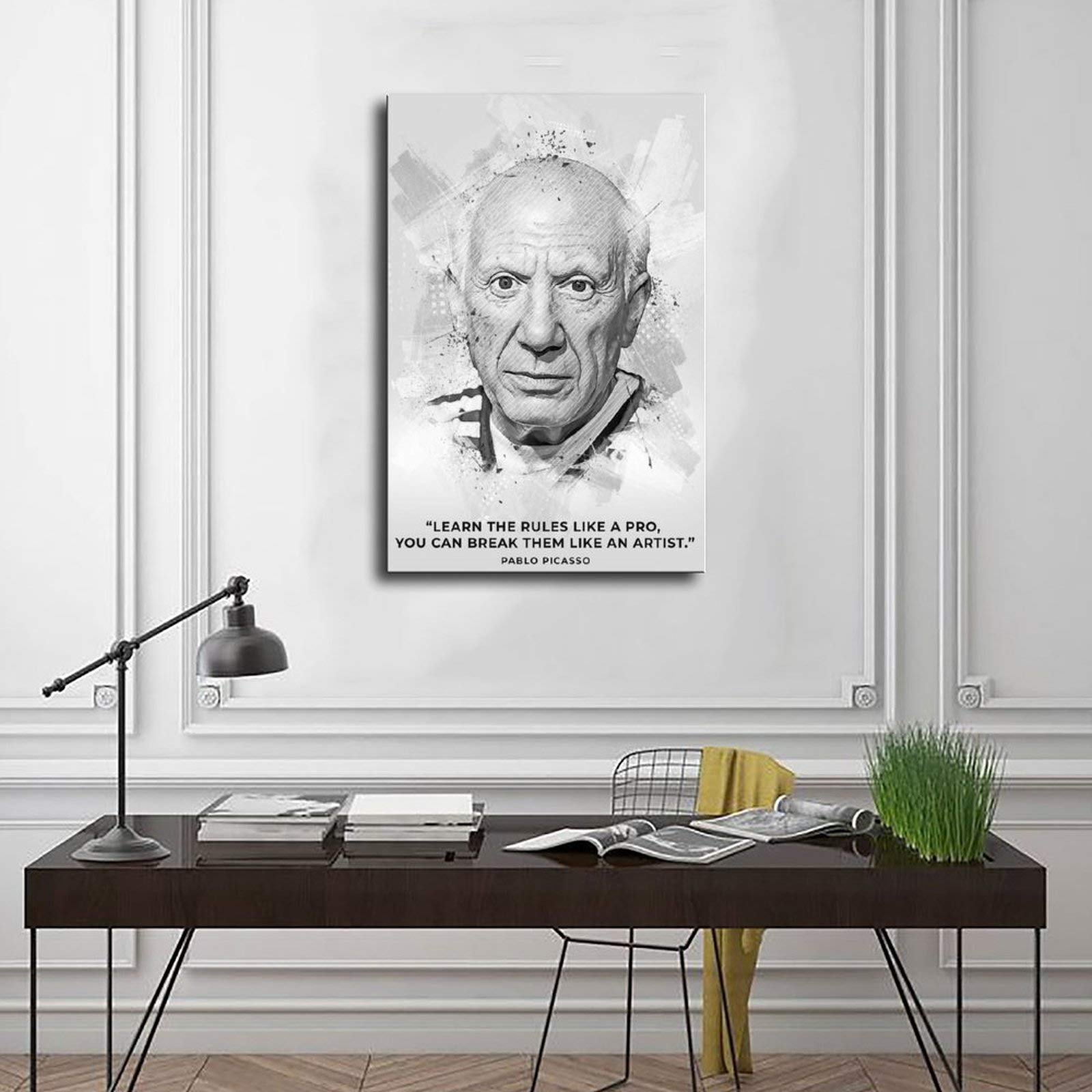 BAOGELI Pablo Picasso Motivational Quote Canvas Wall Art - 24×36 Inch (60×90cm) Inspirational Painting for Home, Living Room & Office Decor | Perfect for Gifts, Housewarming & Interior Design