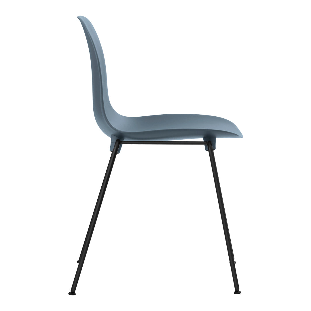 Modern Form Side Chair with Sturdy Metal Legs - Stackable Dining Chair for Kitchen, Restaurant & Office Use