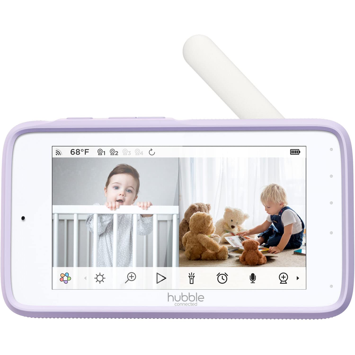 Hubble Connected Nursery Pal Deluxe Twin Smart Baby Monitor - Wireless Wi-Fi HD Camera with 5