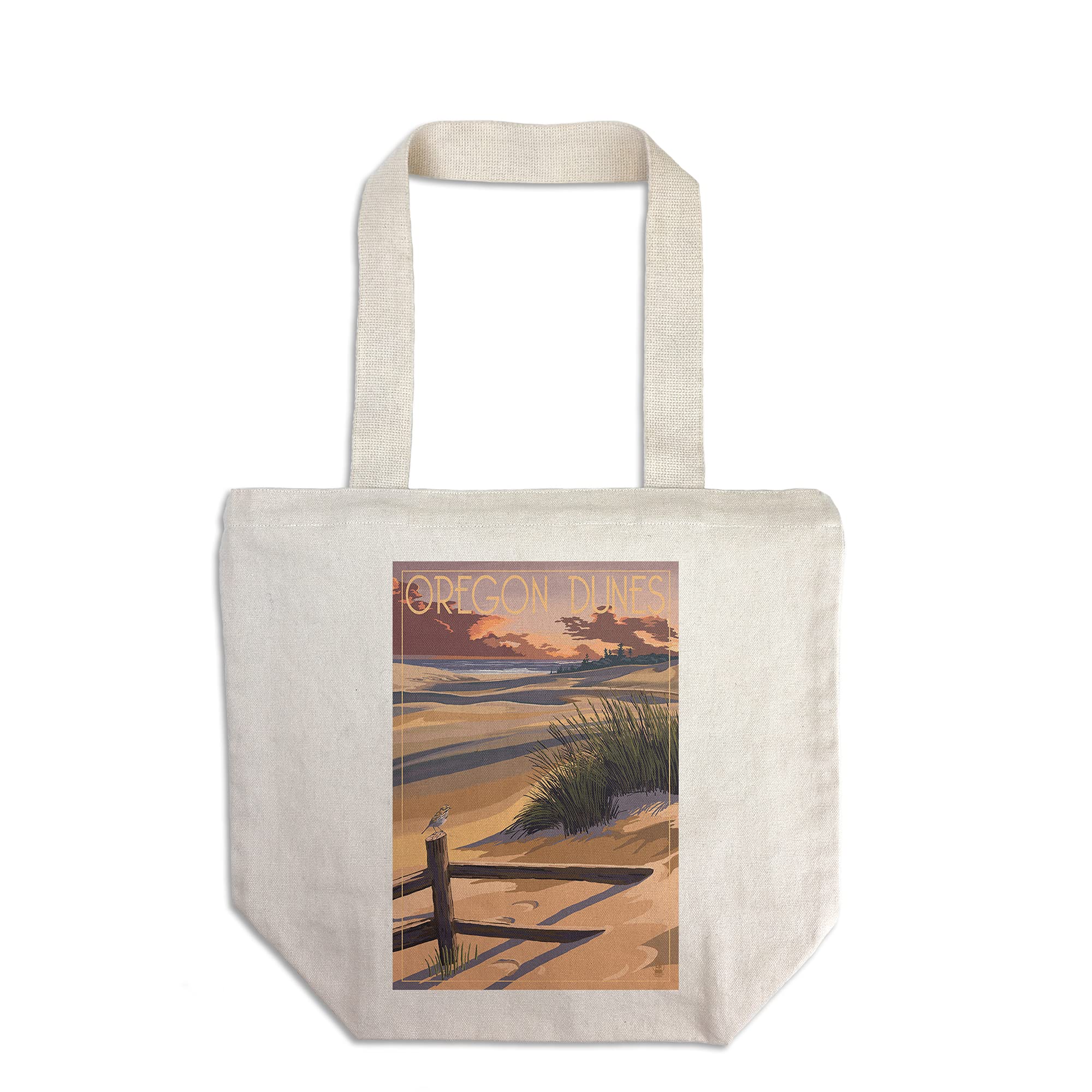 Oregon Dunes Tote Bag - 100% Cotton Canvas Reusable Shopping Bag with Oregon Coast Print | Perfect for Beach Trips, Groceries & Eco-Friendly Lifestyle