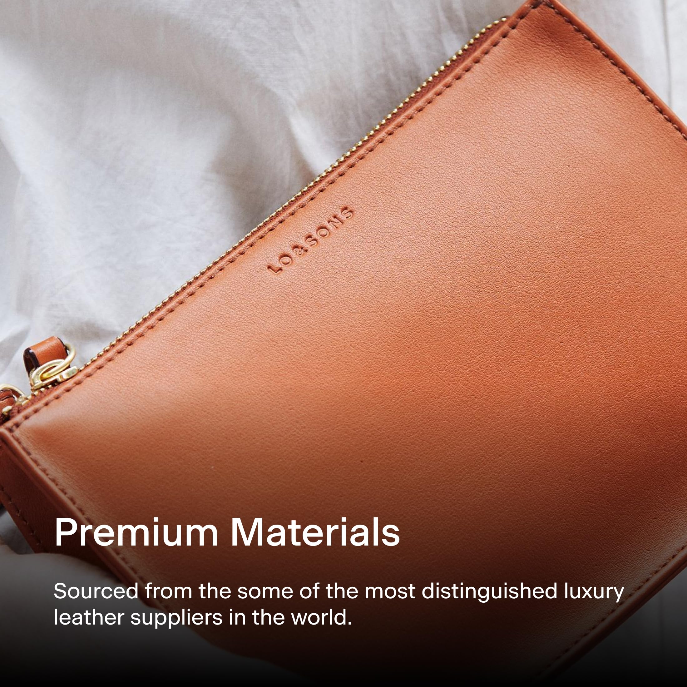 Lo & Sons Waverley 2 Crossbody Bag for Women - Premium Nappa Leather Convertible Shoulder Bag & Belt Bag with Adjustable Strap | Lightweight Smooth Leather Purse | Versatile Everyday, Weekend & Travel Handbag for Work, Shopping & Vacation