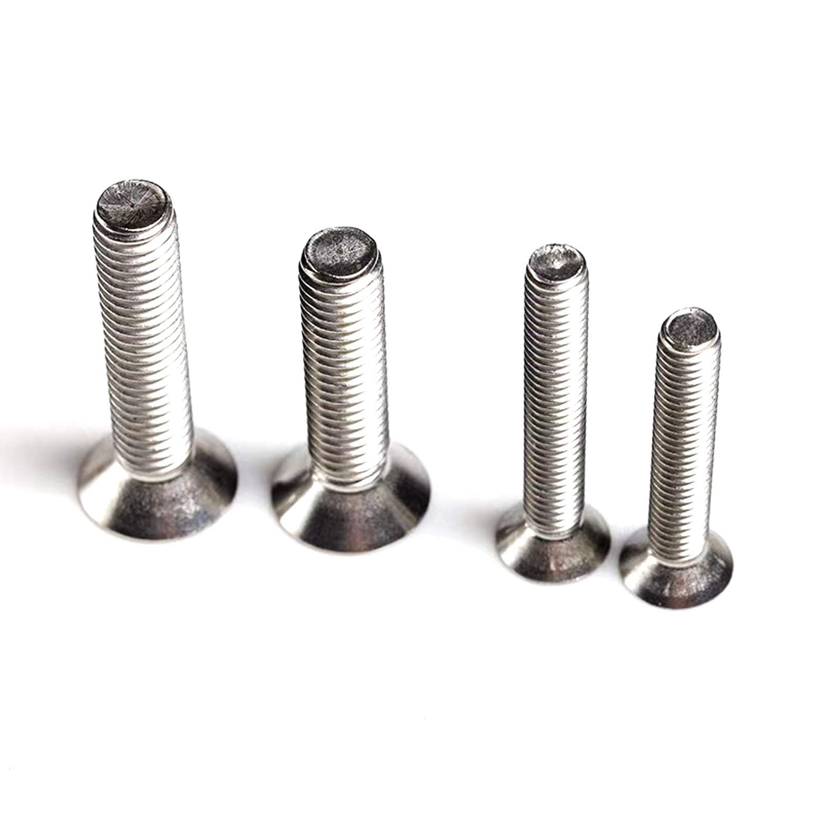 50 Pcs M5-0.8x10mm 304 Stainless Steel Flat Head Phillips Machine Screws - for Furniture & Electronics Assembly