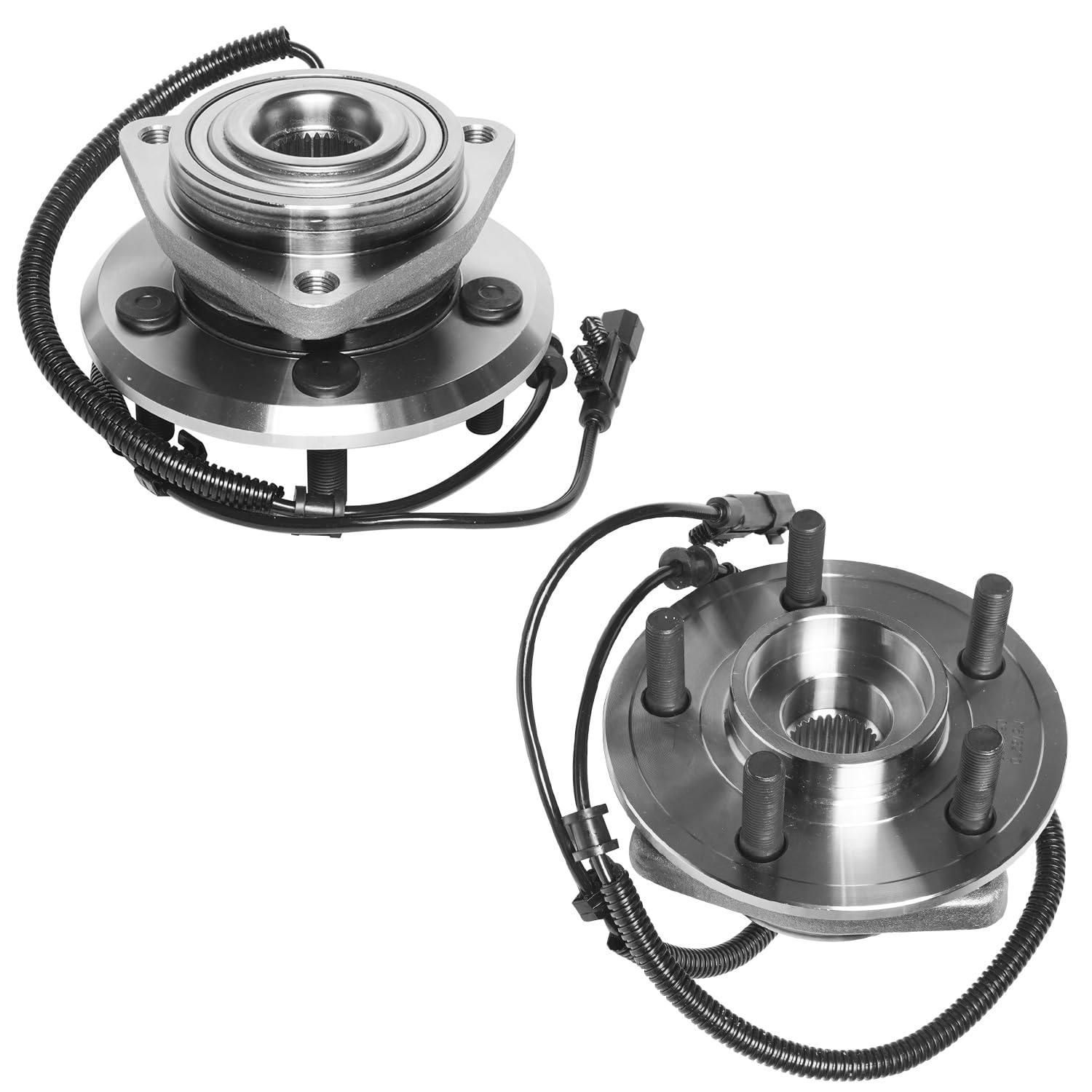 Detroit Axle - 2 Front Wheel Bearing Hub Assemblies for 2008-2012 Jeep Liberty & 2007-2011 Dodge Nitro | Replacement Wheel Bearings & Hubs Kit | Off-Road & Daily Driving Use