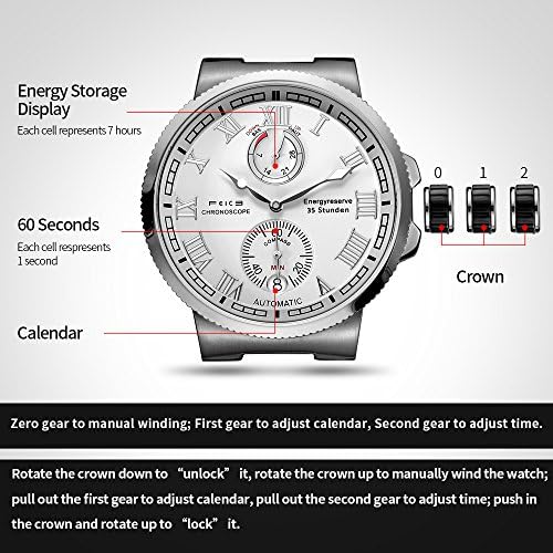 FEICE Men's Automatic Mechanical Watch - Waterproof Sapphire Crystal Analog Dress Watch for Men, Sport Swimming, Casual & Business Wear - FM1405 | Perfect for Daily Use, Office, Dating & Outdoor Activities