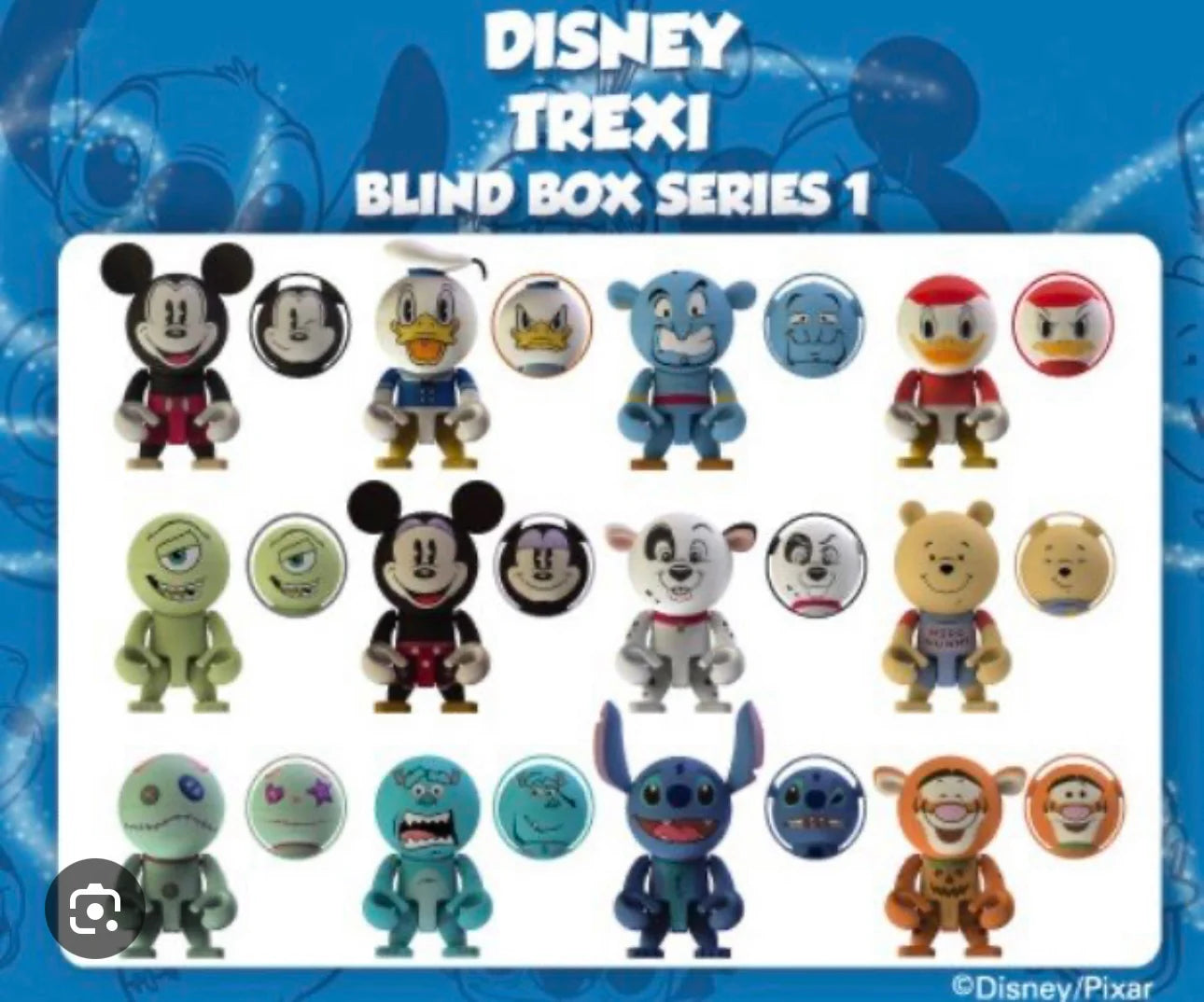 Disney 2013 Trexi Blind Box Series 1 - Collectible Mini Figures for Kids & Adults - Perfect for Gifts, Display & Toy Collections